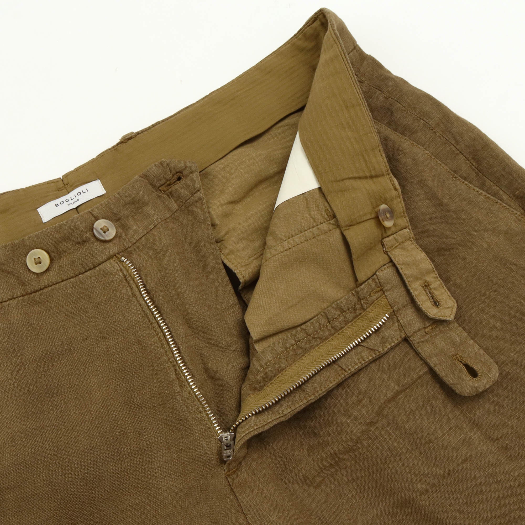 Slim Straight Linen Trousers (37W X 28.5L)