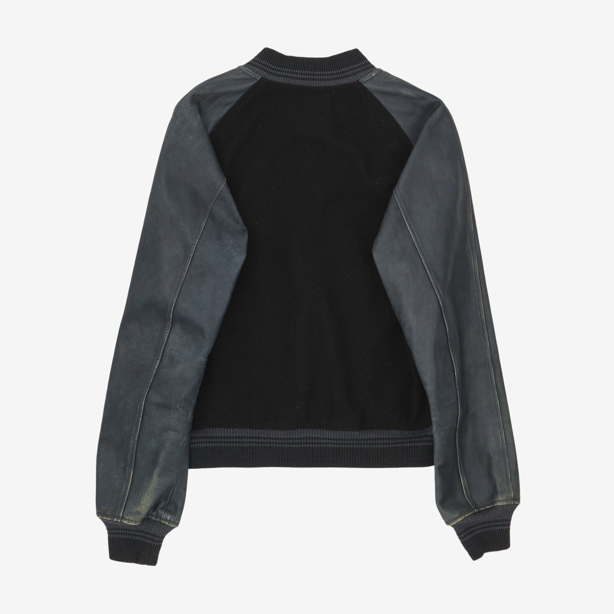 Leather Sleeve Felt Jacket