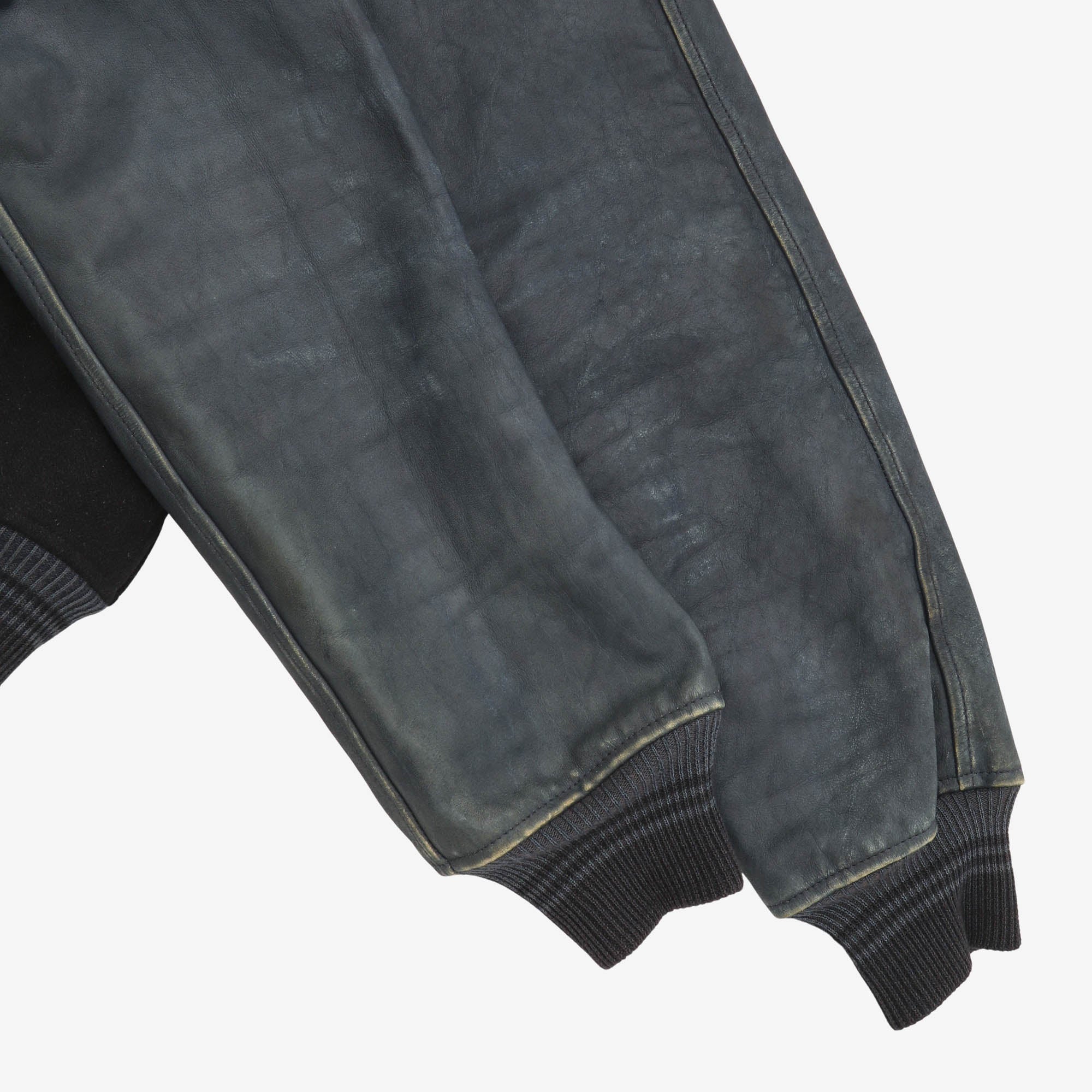 Leather Sleeve Felt Jacket