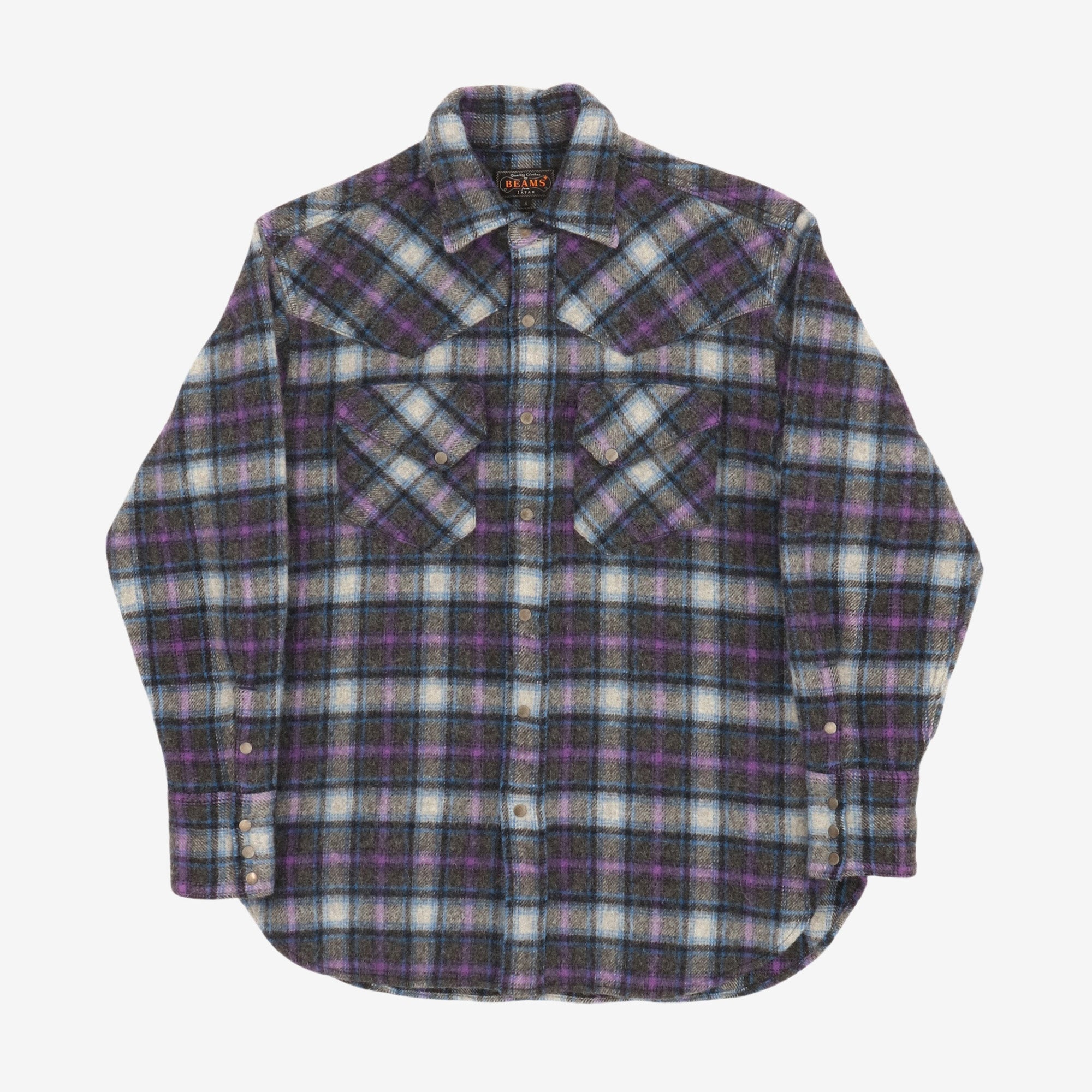 Plaid Wool Western Shirt