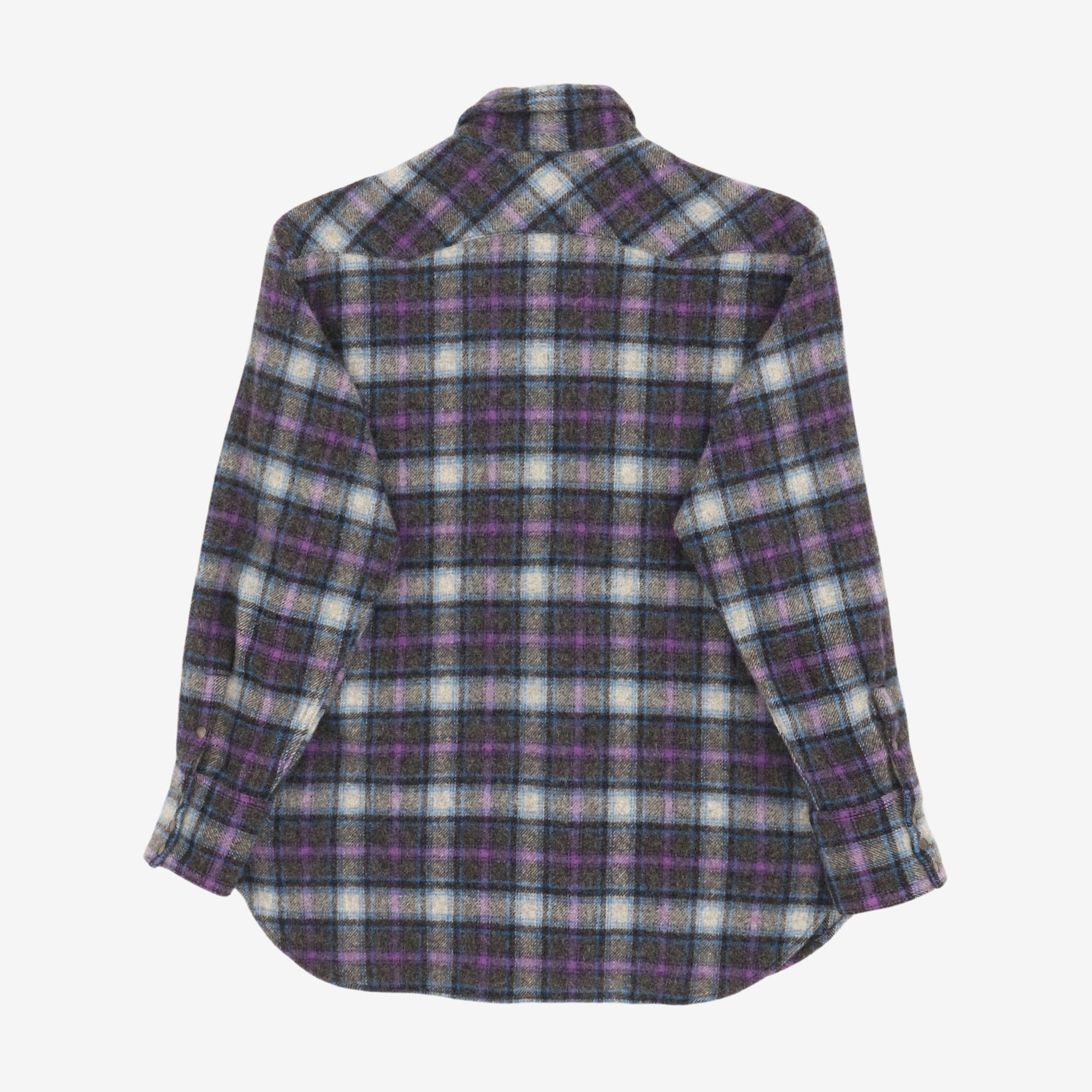 Plaid Wool Western Shirt