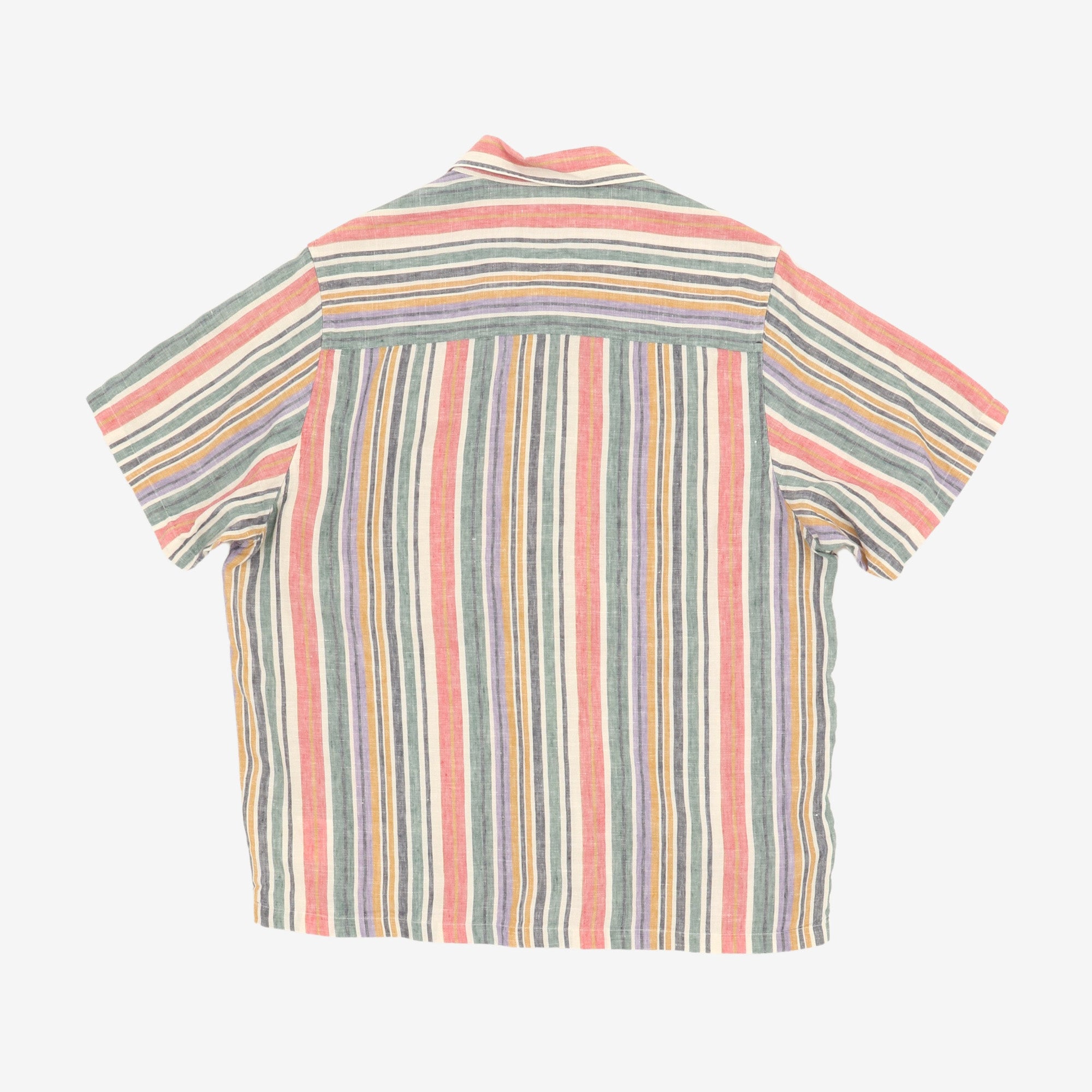 Linen Striped Camp Shirt
