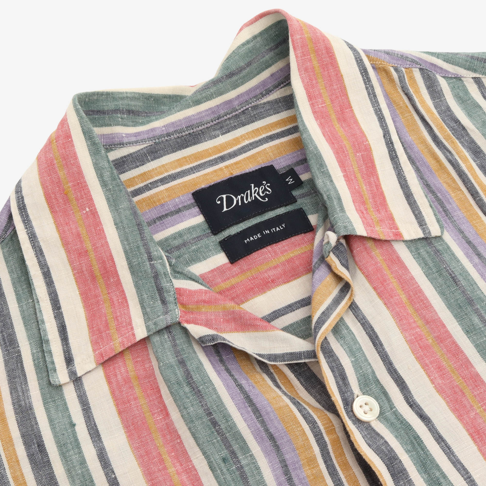 Linen Striped Camp Shirt