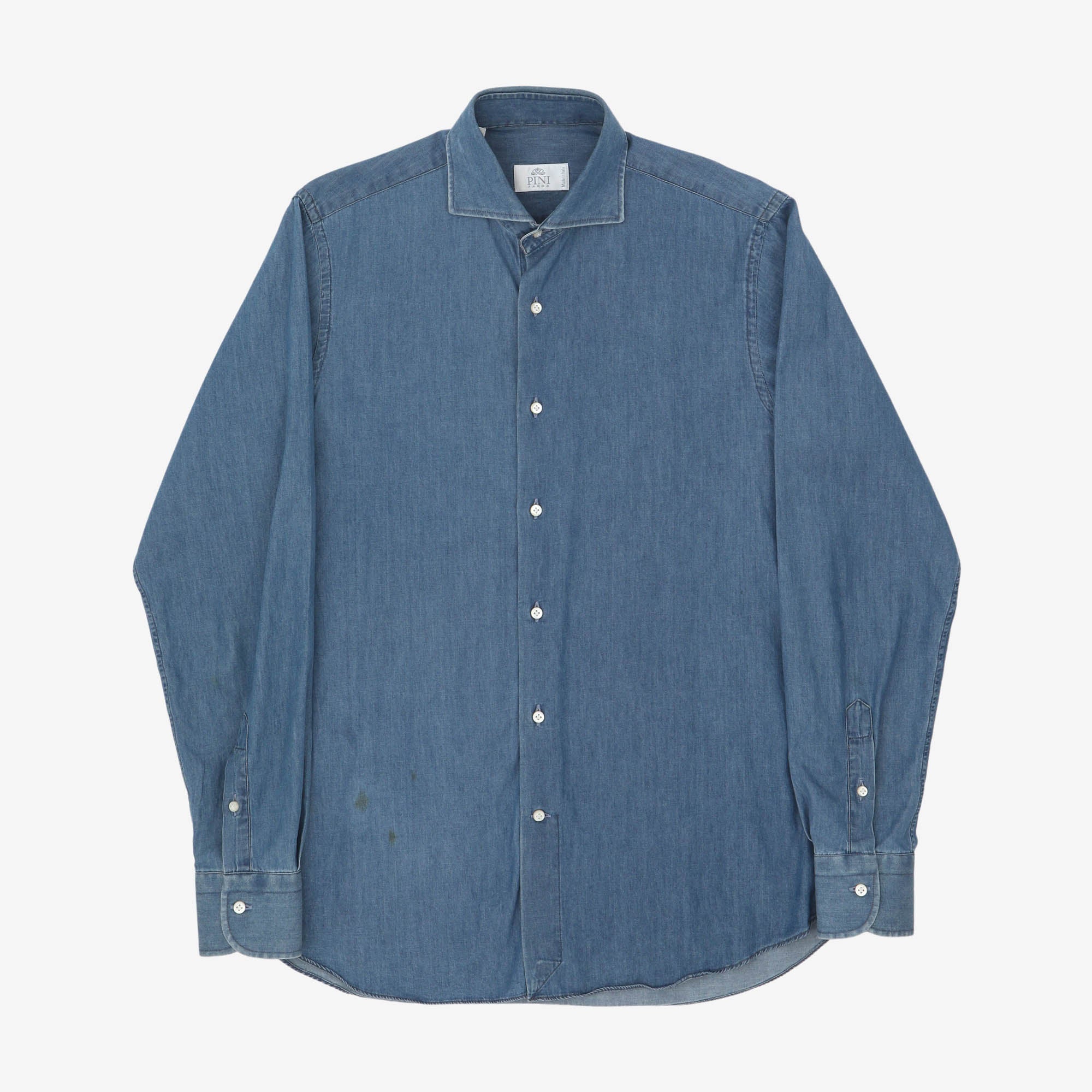 Spread Collar Denim Shirt