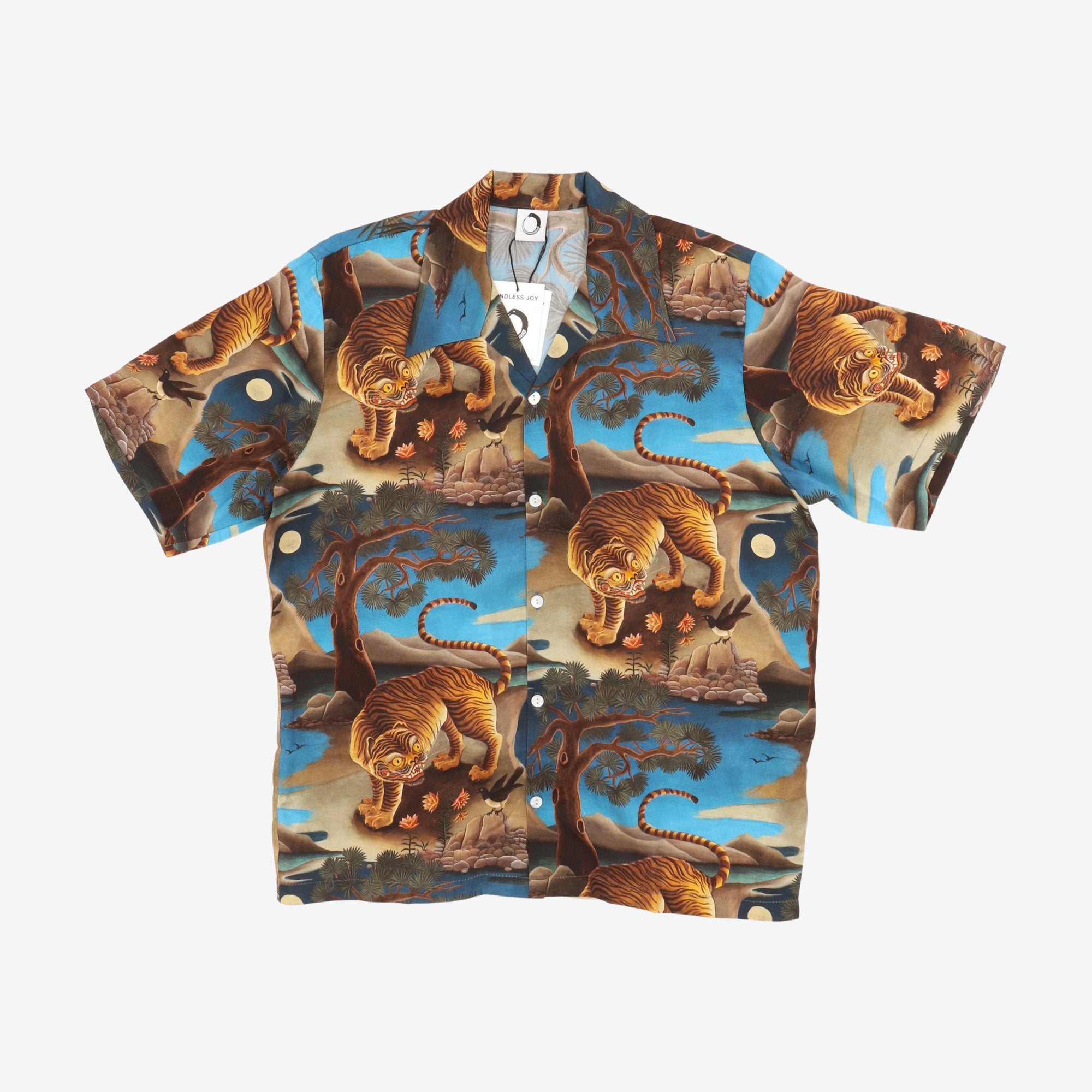 Tiger Magpie Silk Satin Shirt