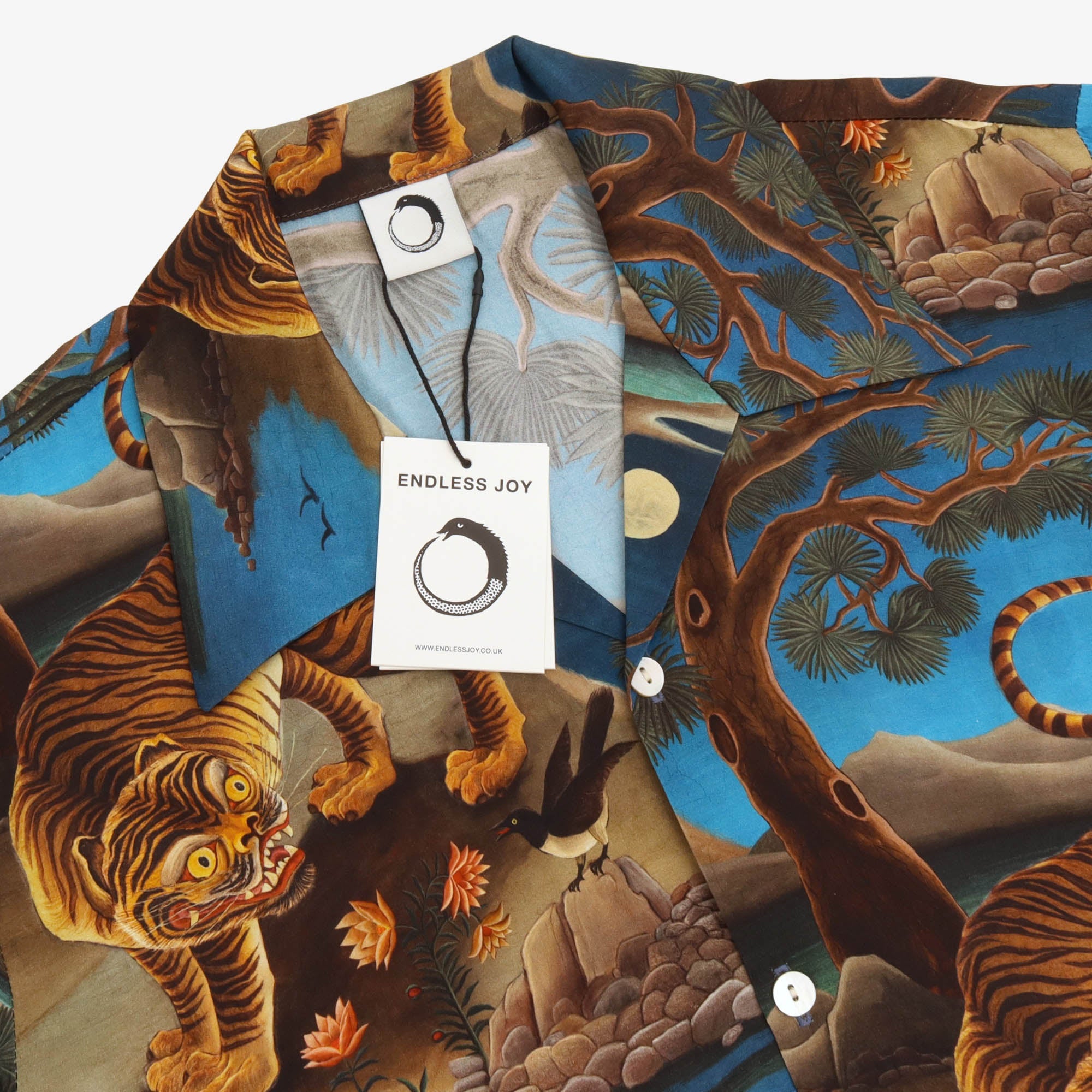 Tiger Magpie Silk Satin Shirt