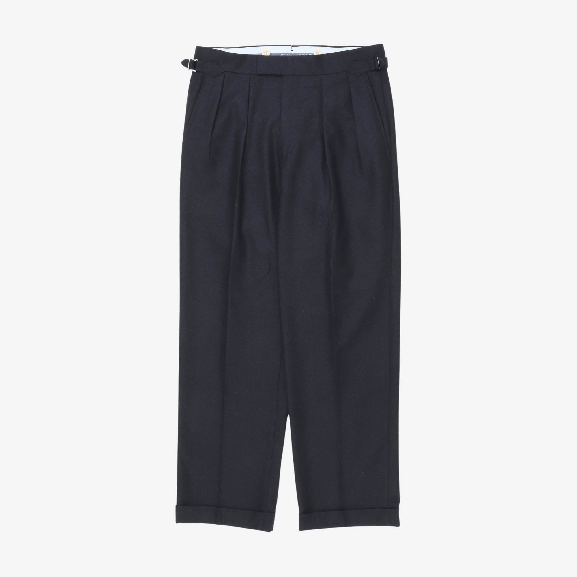 Aleks Flannel Pleated Trousers (32W X 29.5L)