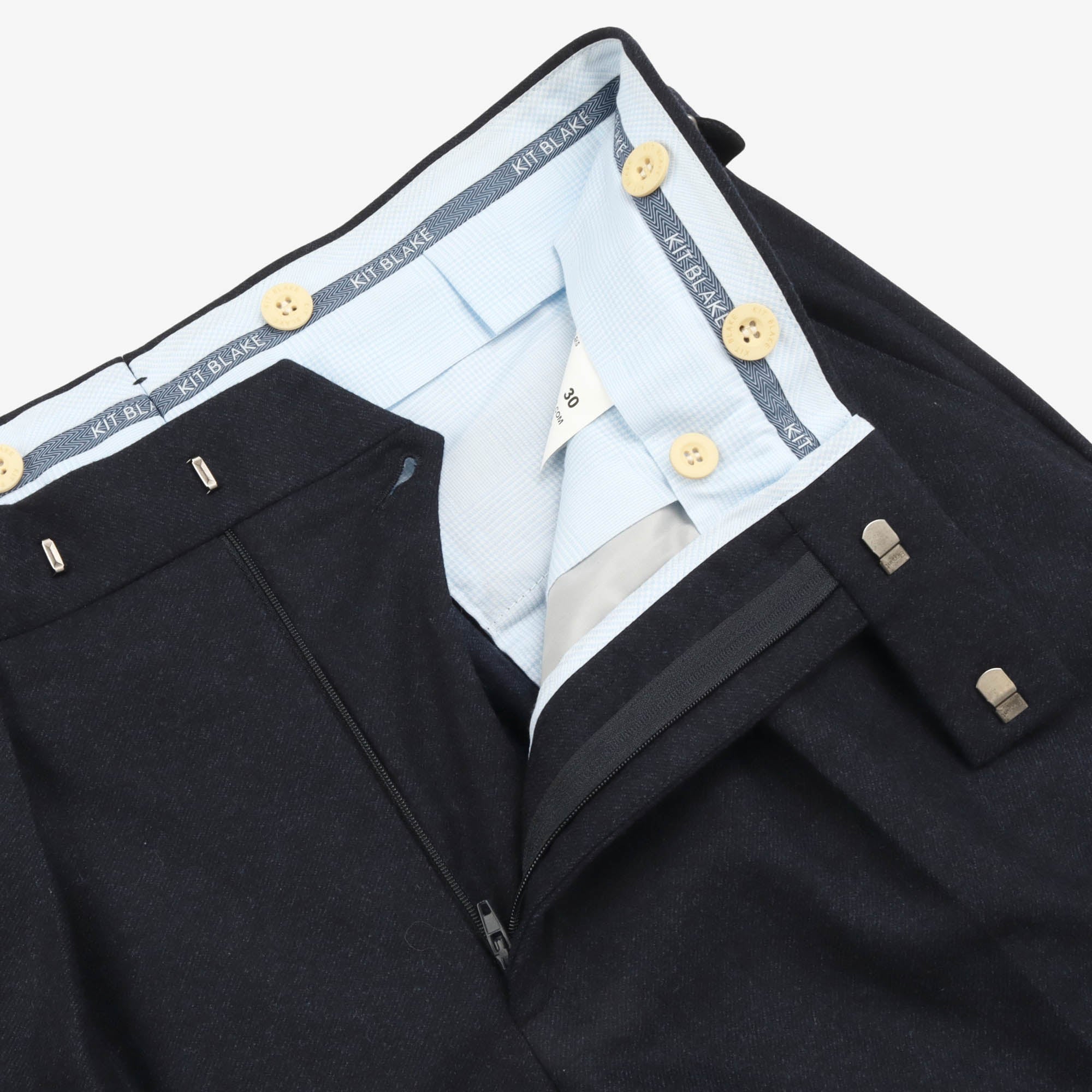 Aleks Flannel Pleated Trousers (32W X 29.5L)