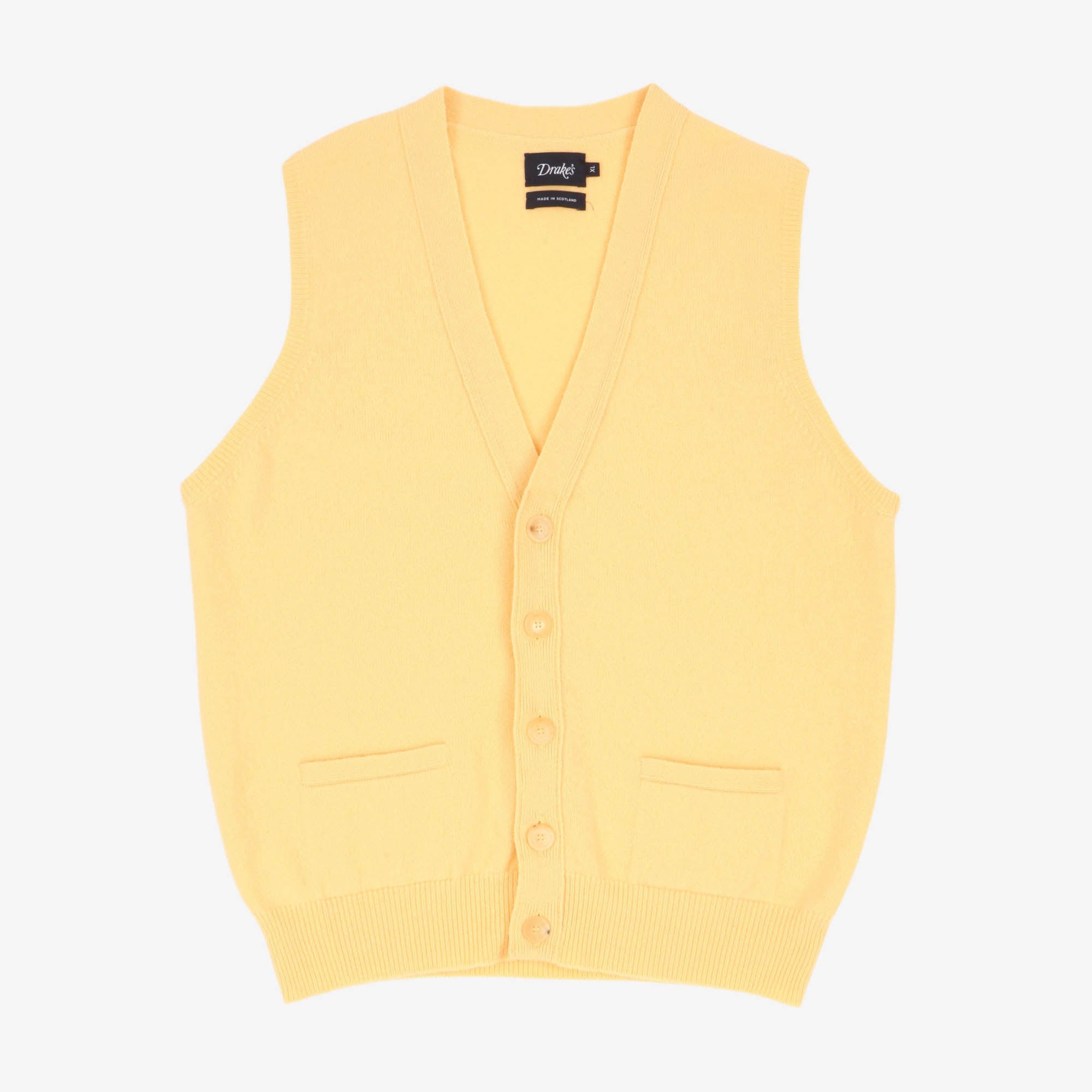 Lambswool Sleeveless Cardigan