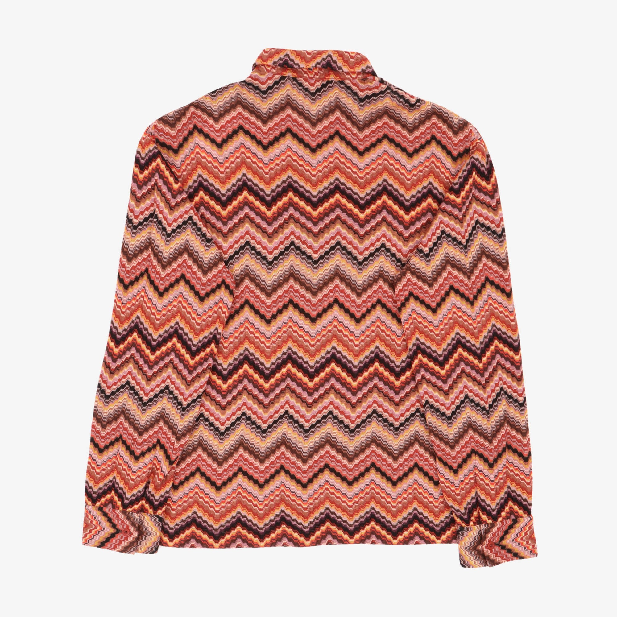 Silk Blend Zig Zag Shirt