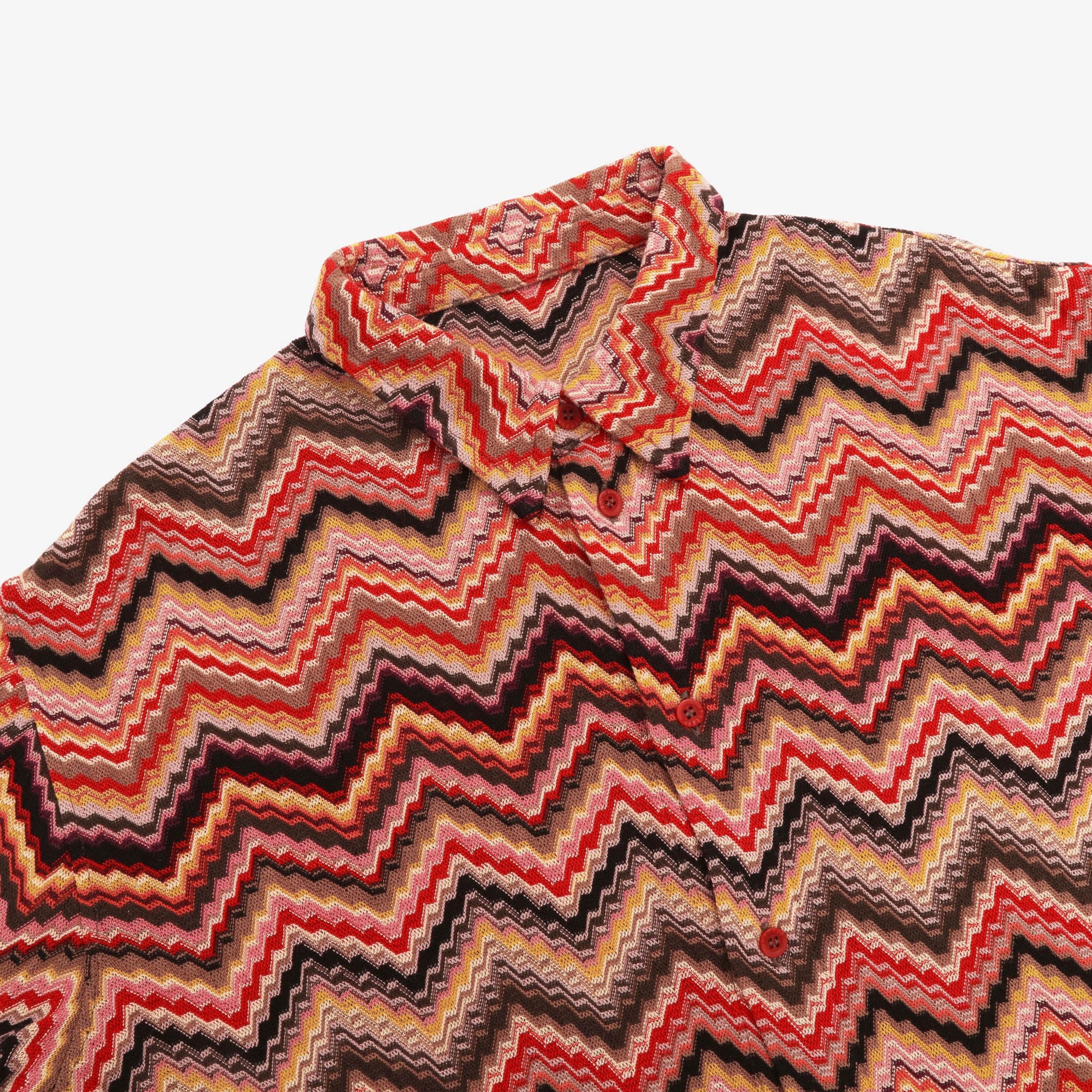 Silk Blend Zig Zag Shirt