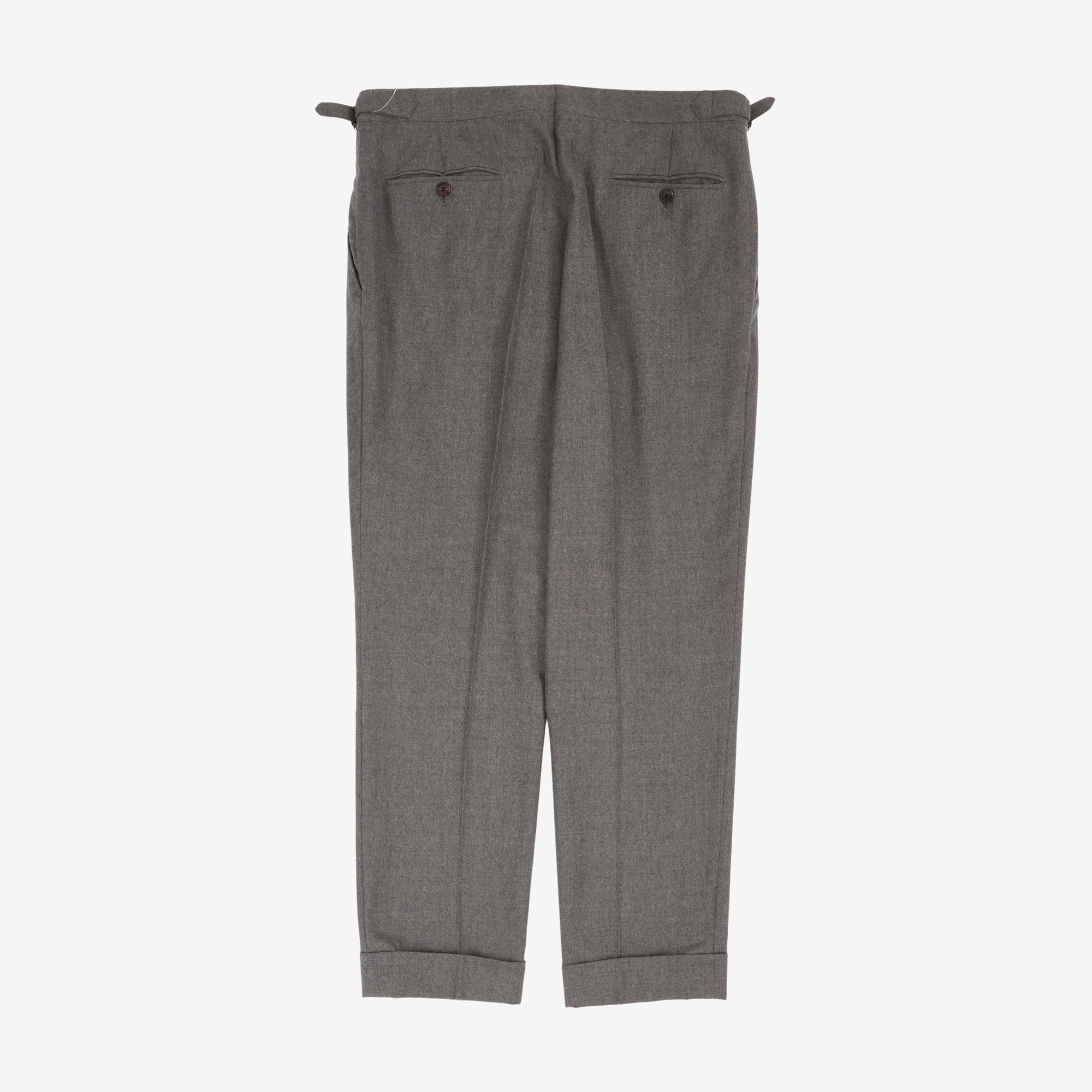 Wool Flannel Tailored Trousers (35W X 29L)