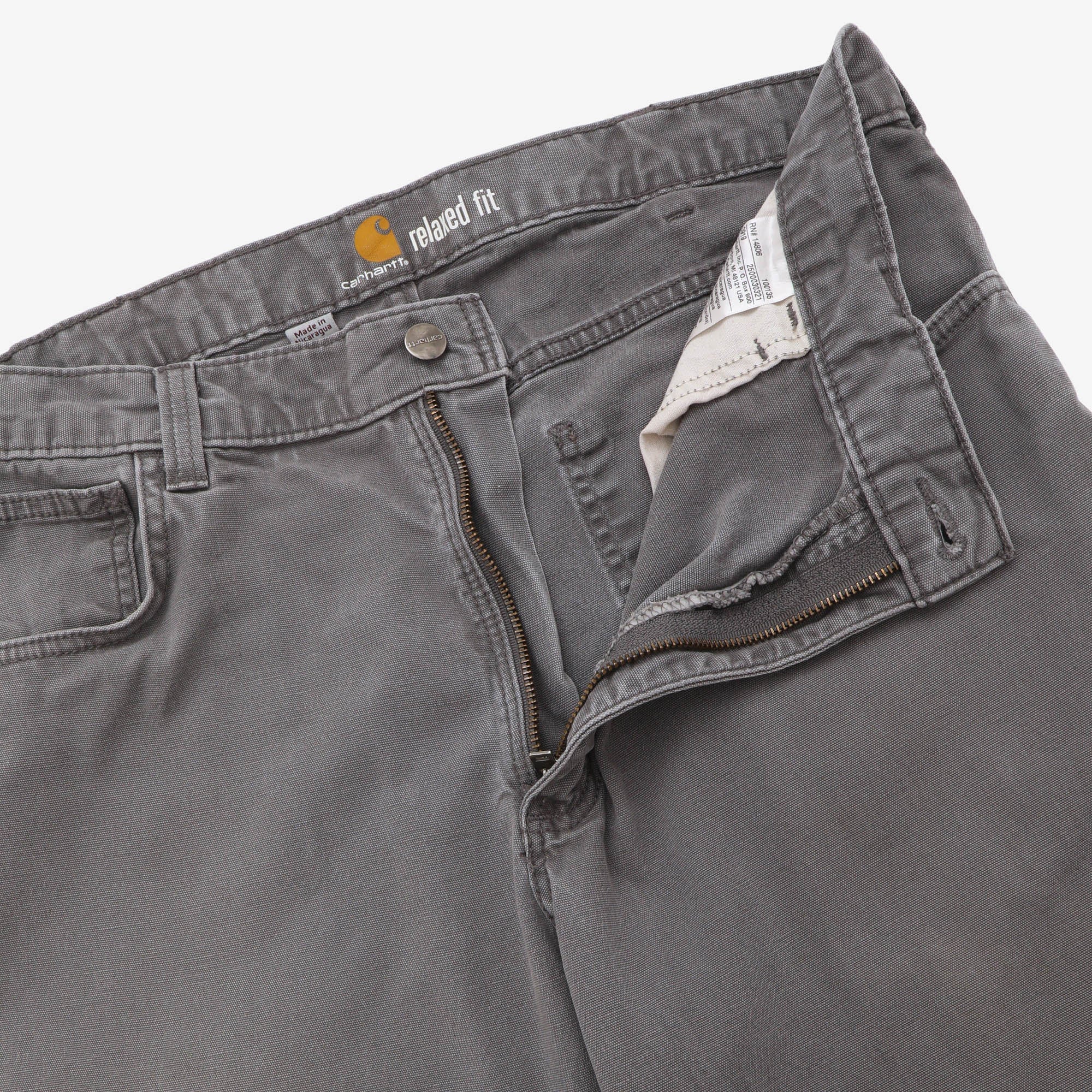 Vintage Relaxed Fit Canvas Work Trousers (35W X 33L)
