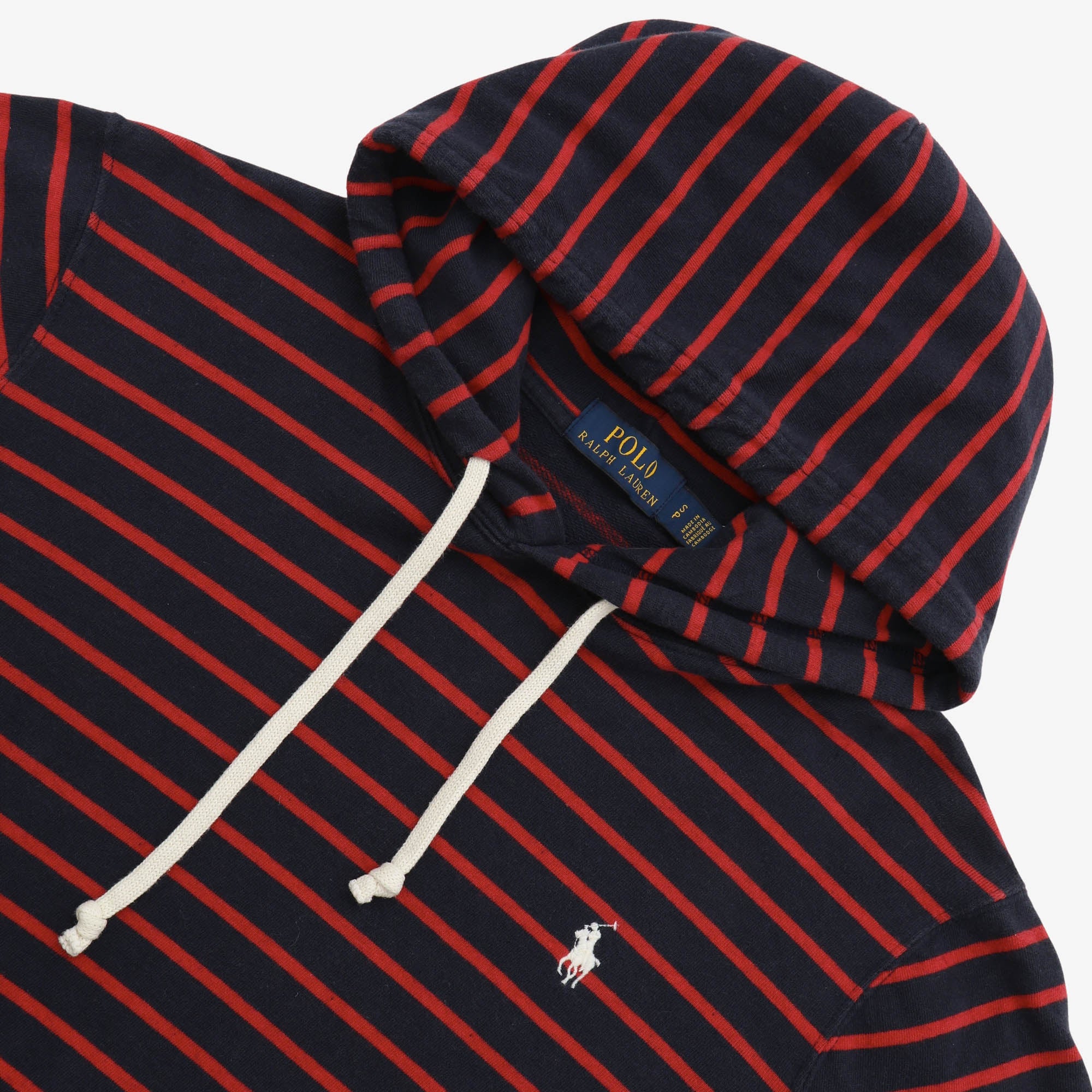 Linen Blend Striped Hoodie