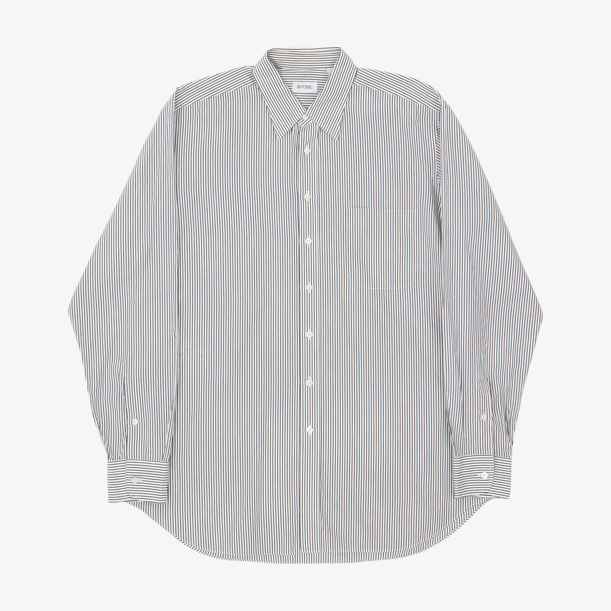 Thomas Mason Striped Poplin Shirt