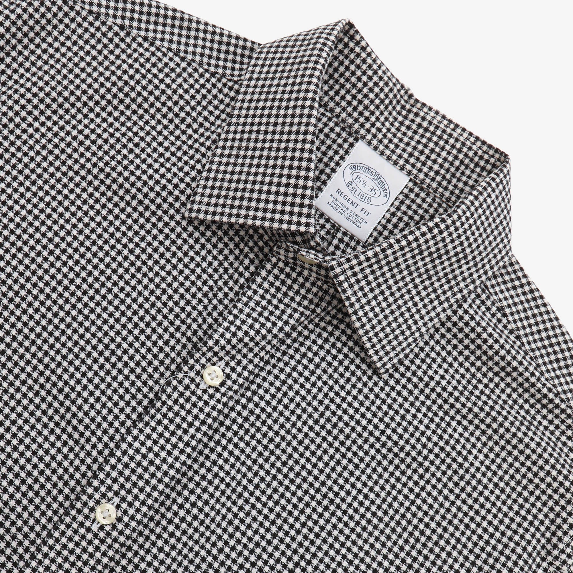 Regent Fit Gingham Herringbone Shirt