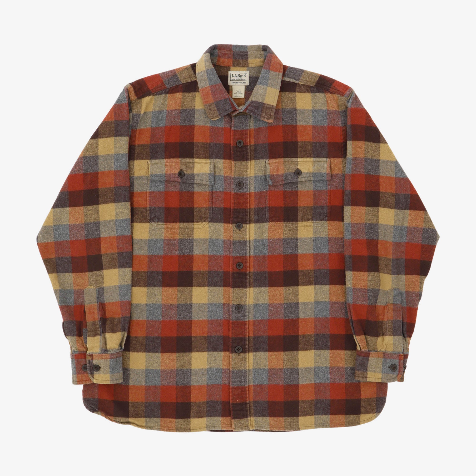Traditional Fit Chamois Plaid Flannel Shirt