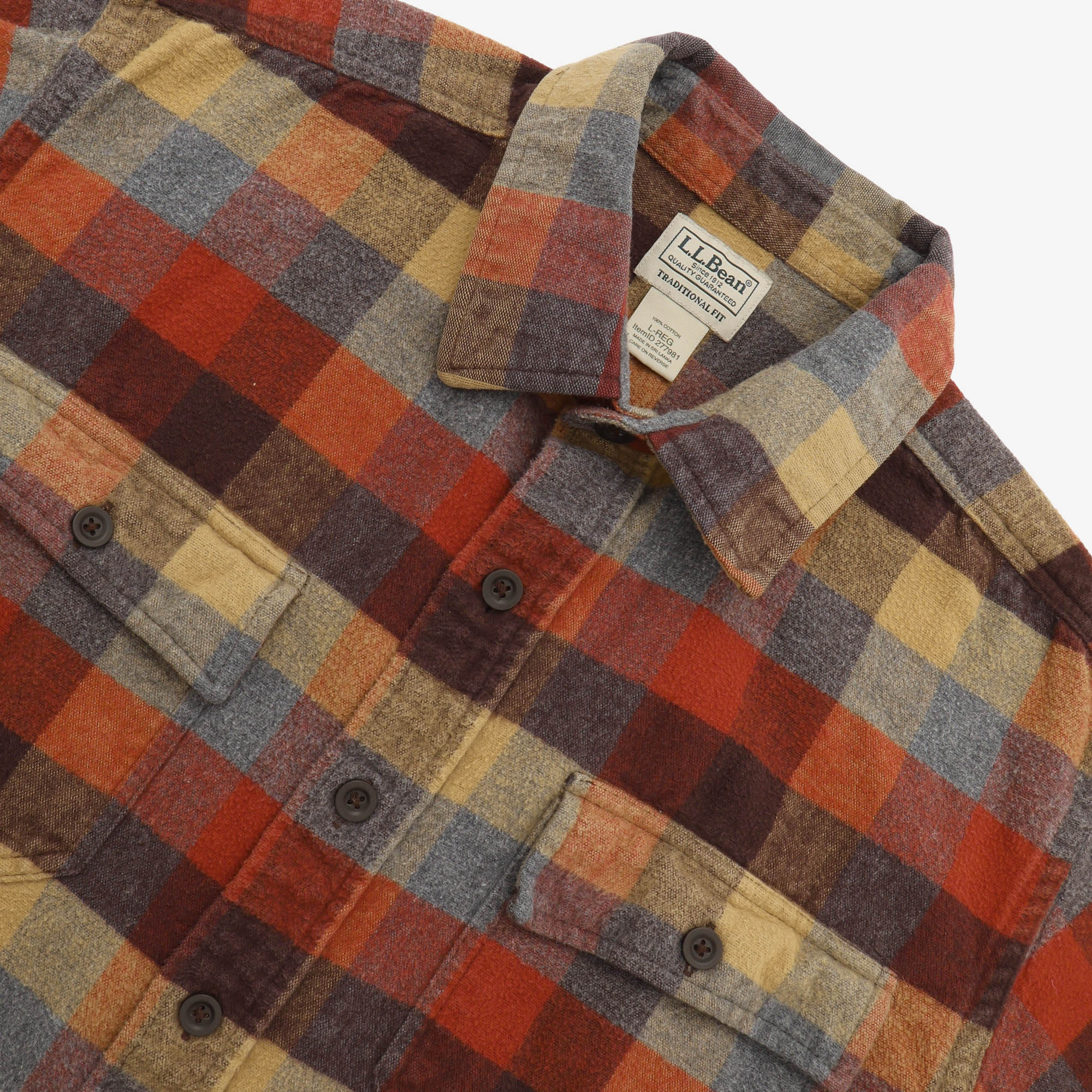 Traditional Fit Chamois Plaid Flannel Shirt