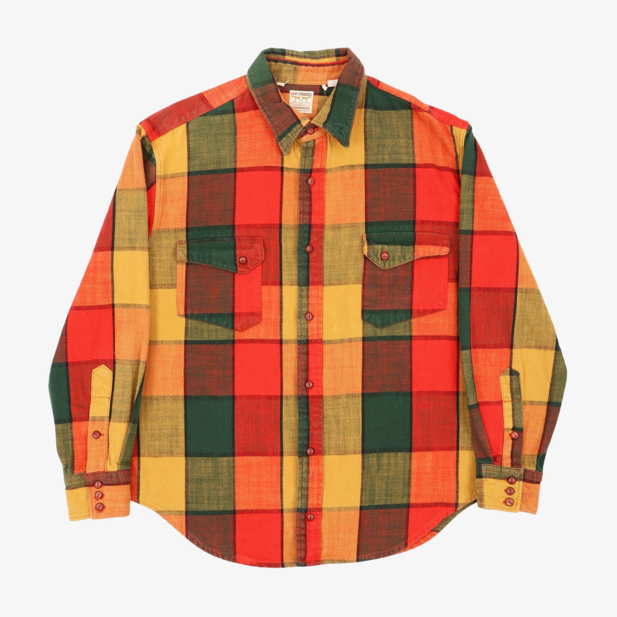 Long Horn Flannel Work Shirt