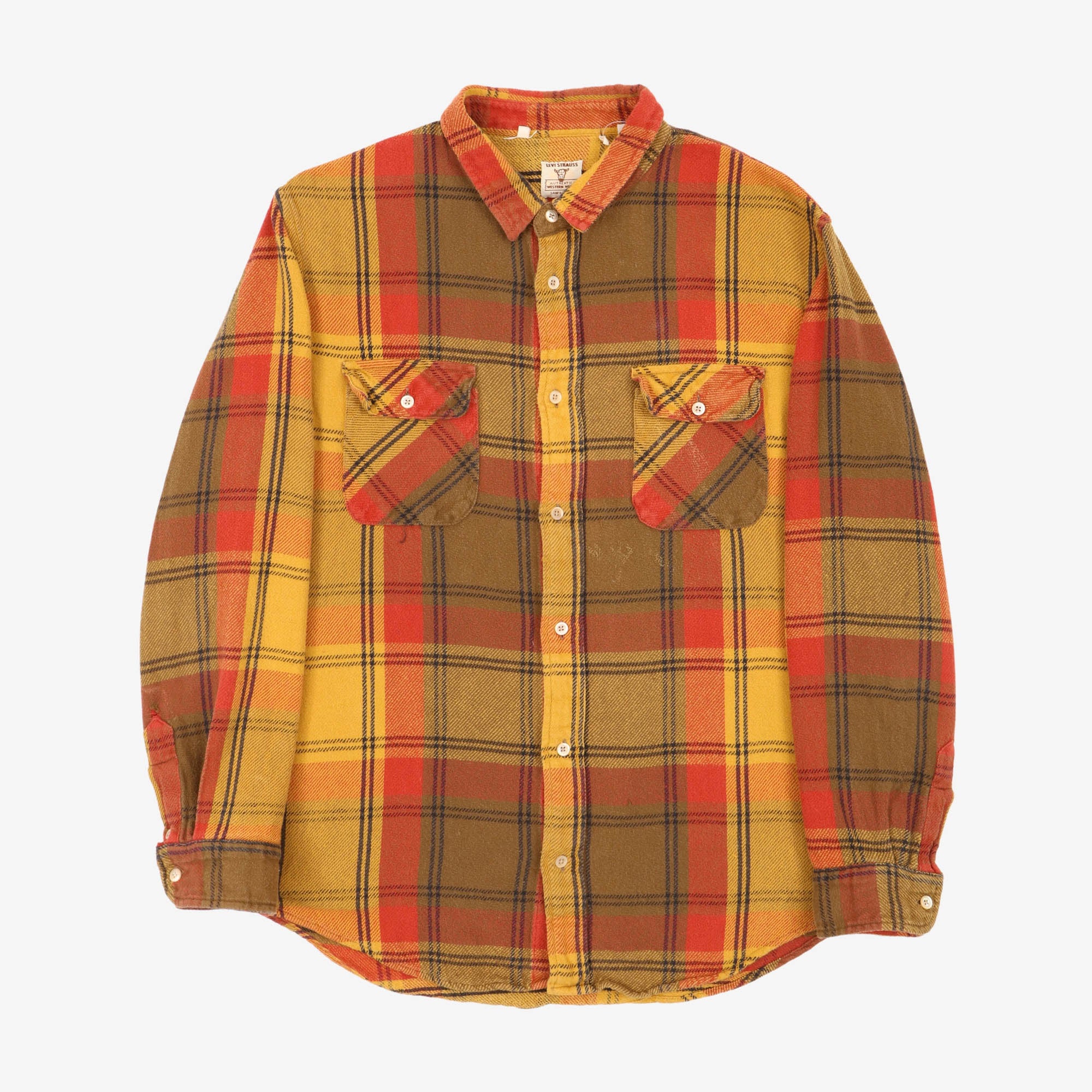 Short Horn Flannel Work Shirt