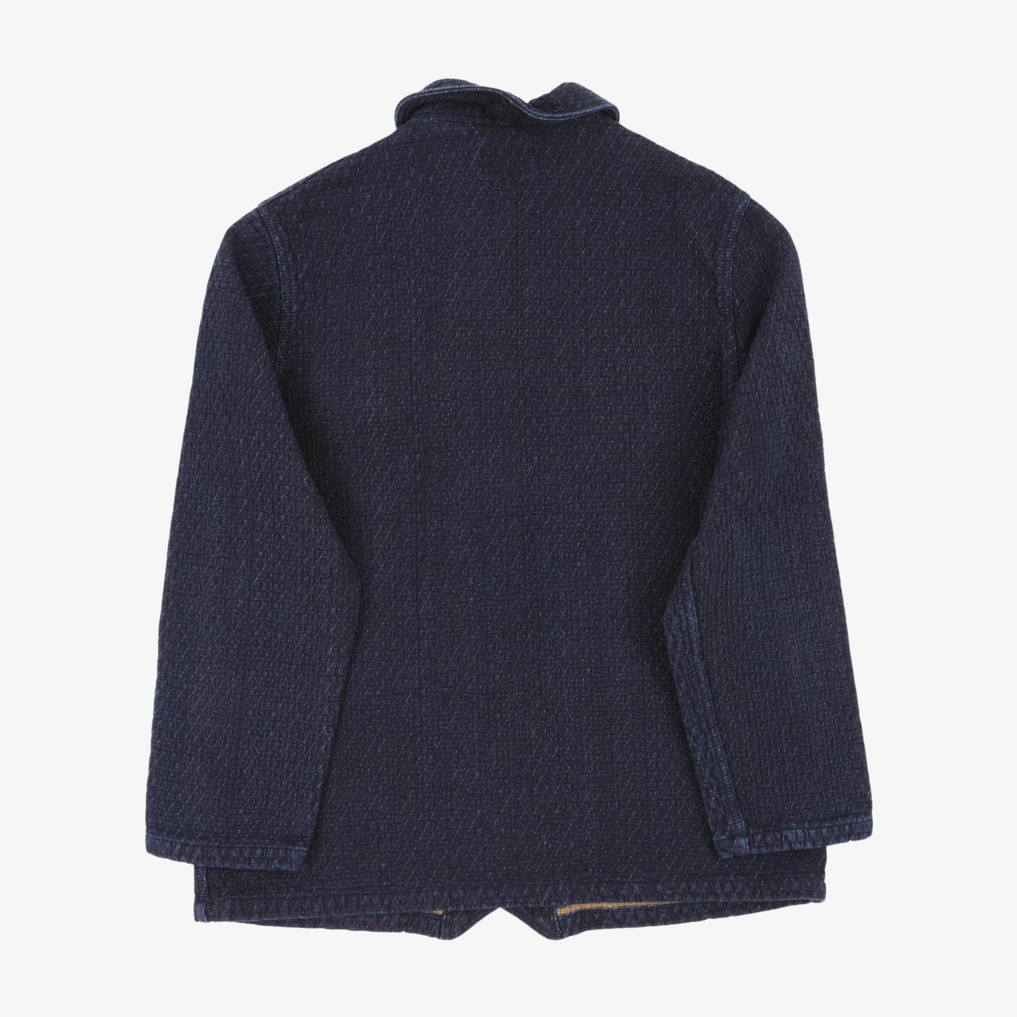 Jacquard Seersucker Shawl Coverall Jacket