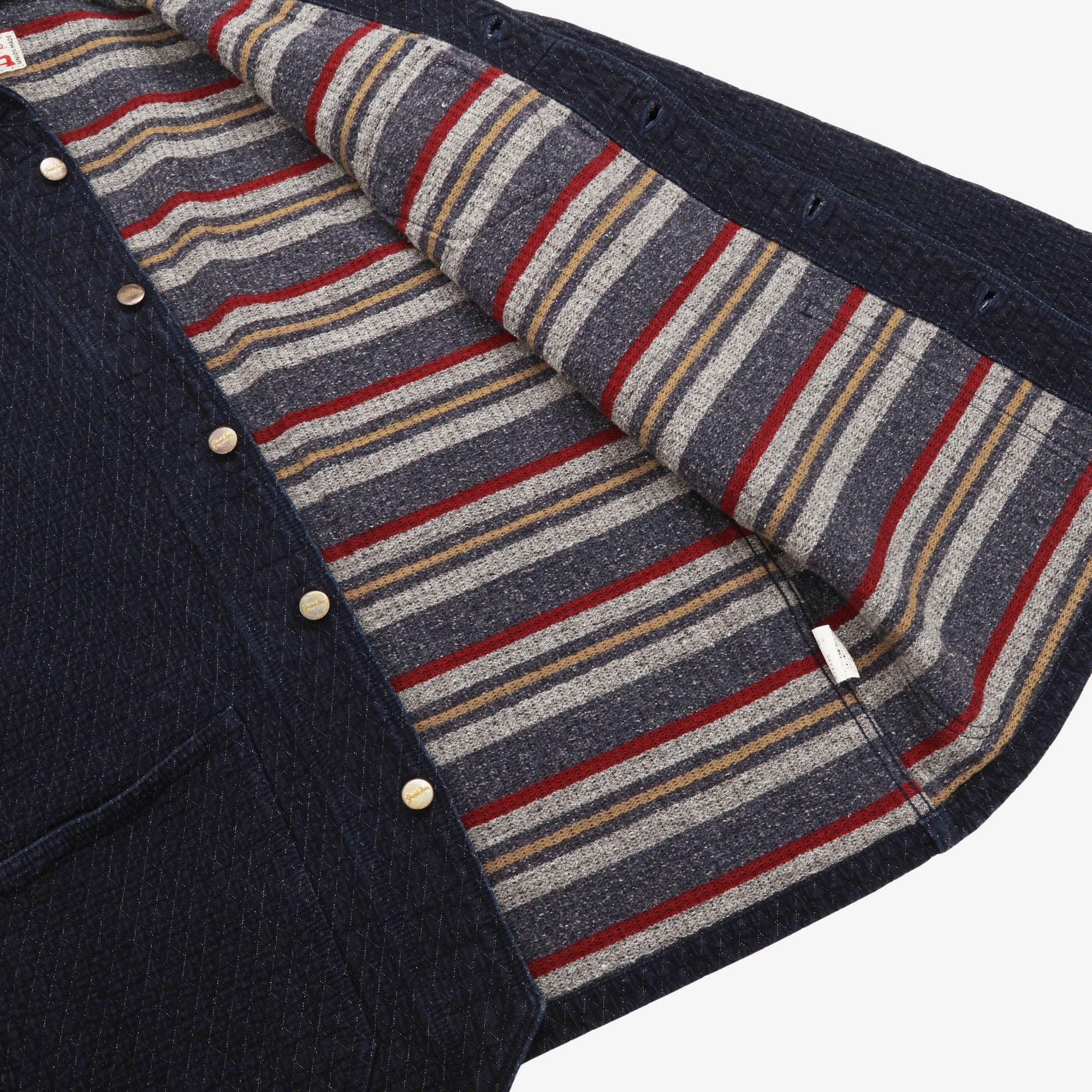 Jacquard Seersucker Shawl Coverall Jacket