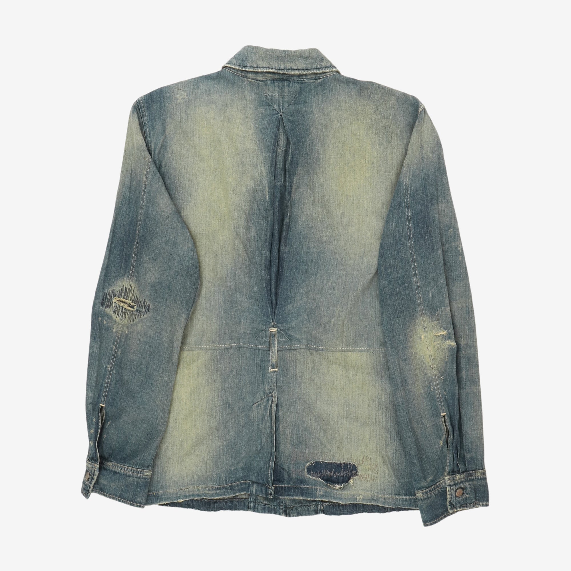 Loose Denim Billis Safari Jacket