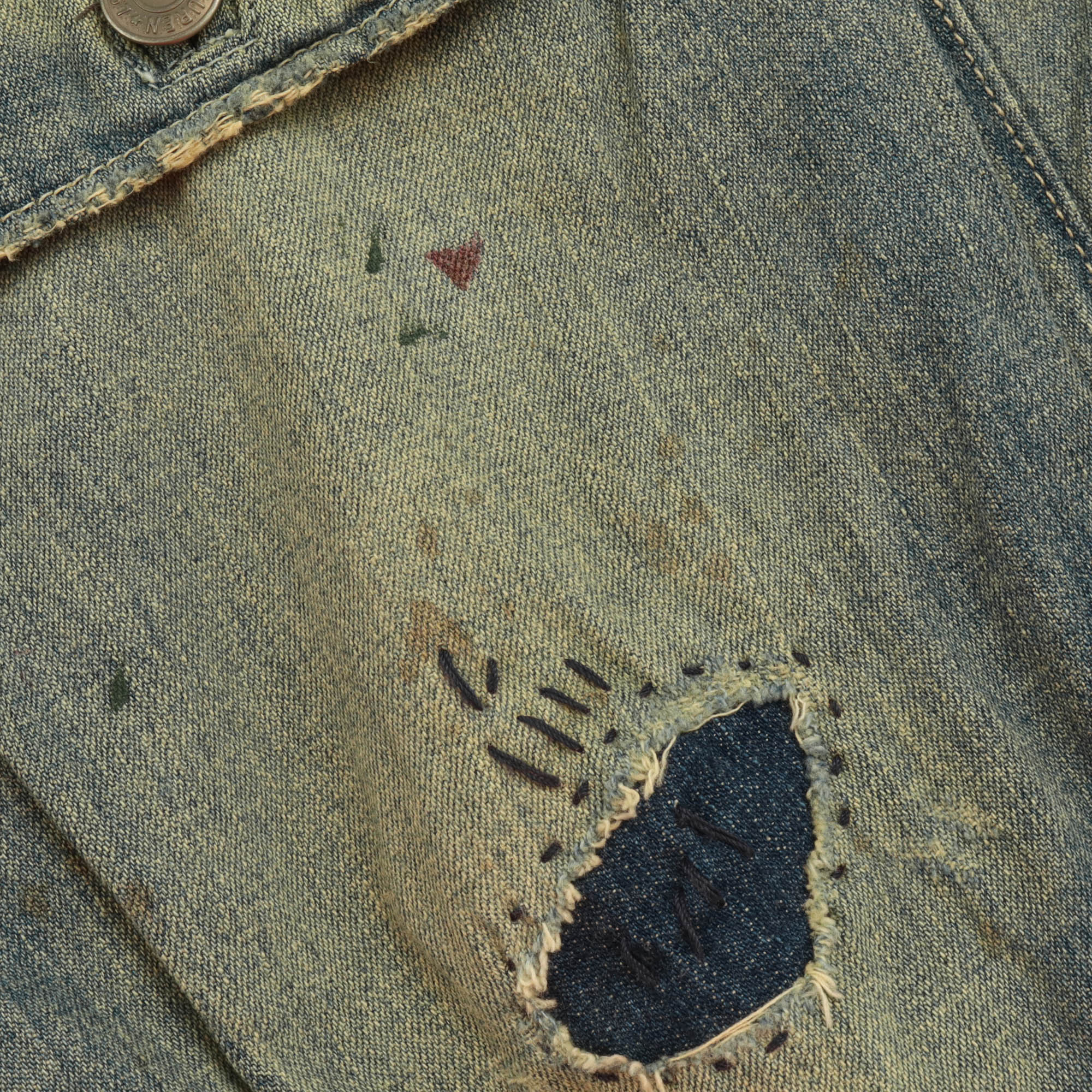 Loose Denim Billis Safari Jacket
