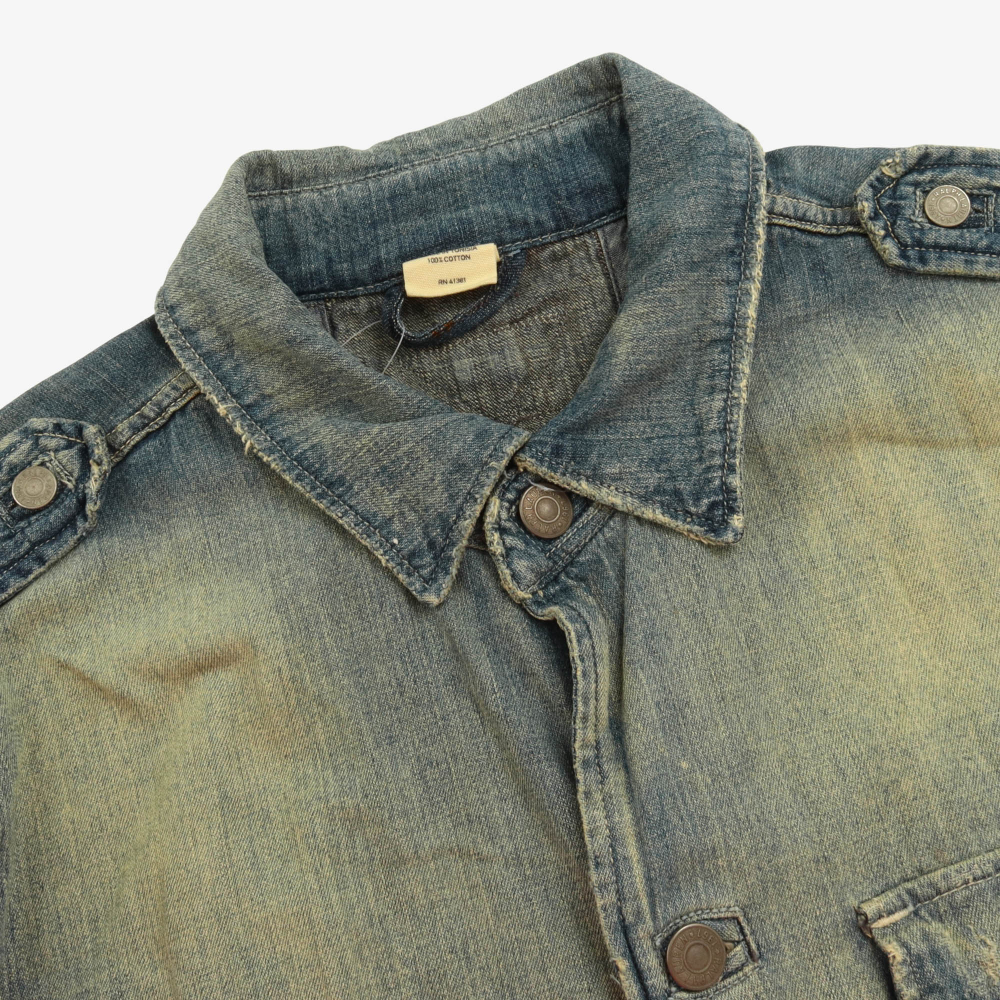 Loose Denim Billis Safari Jacket