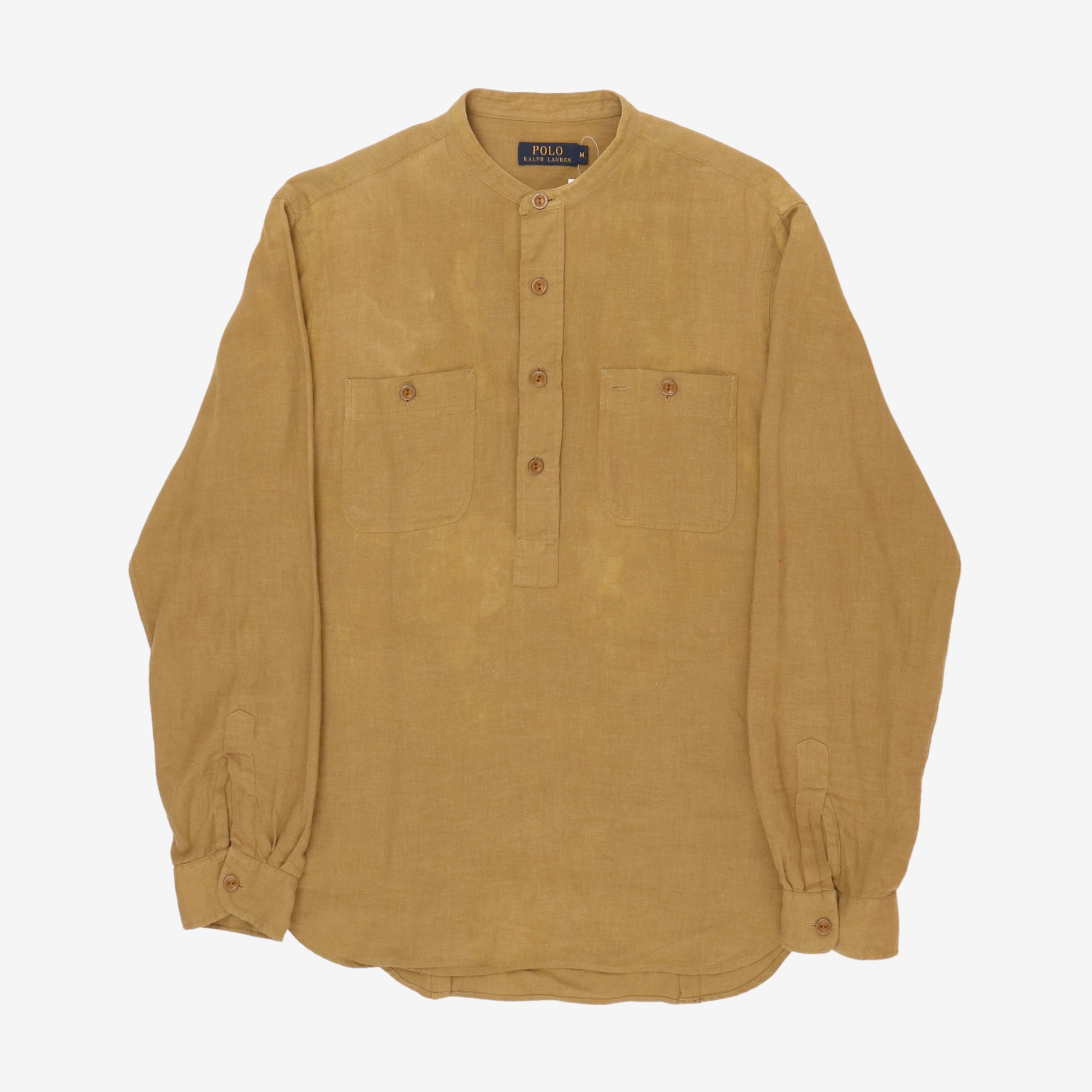 Linen Blend Popover Shirt