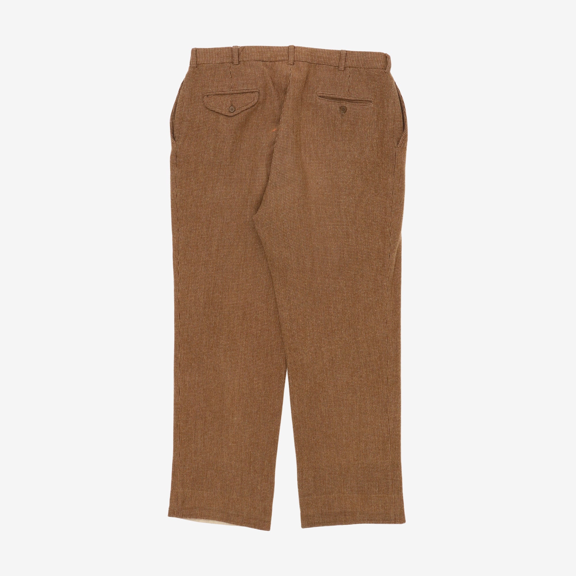 Houndstooth Wool Pleated Trousers (36W X 30L)