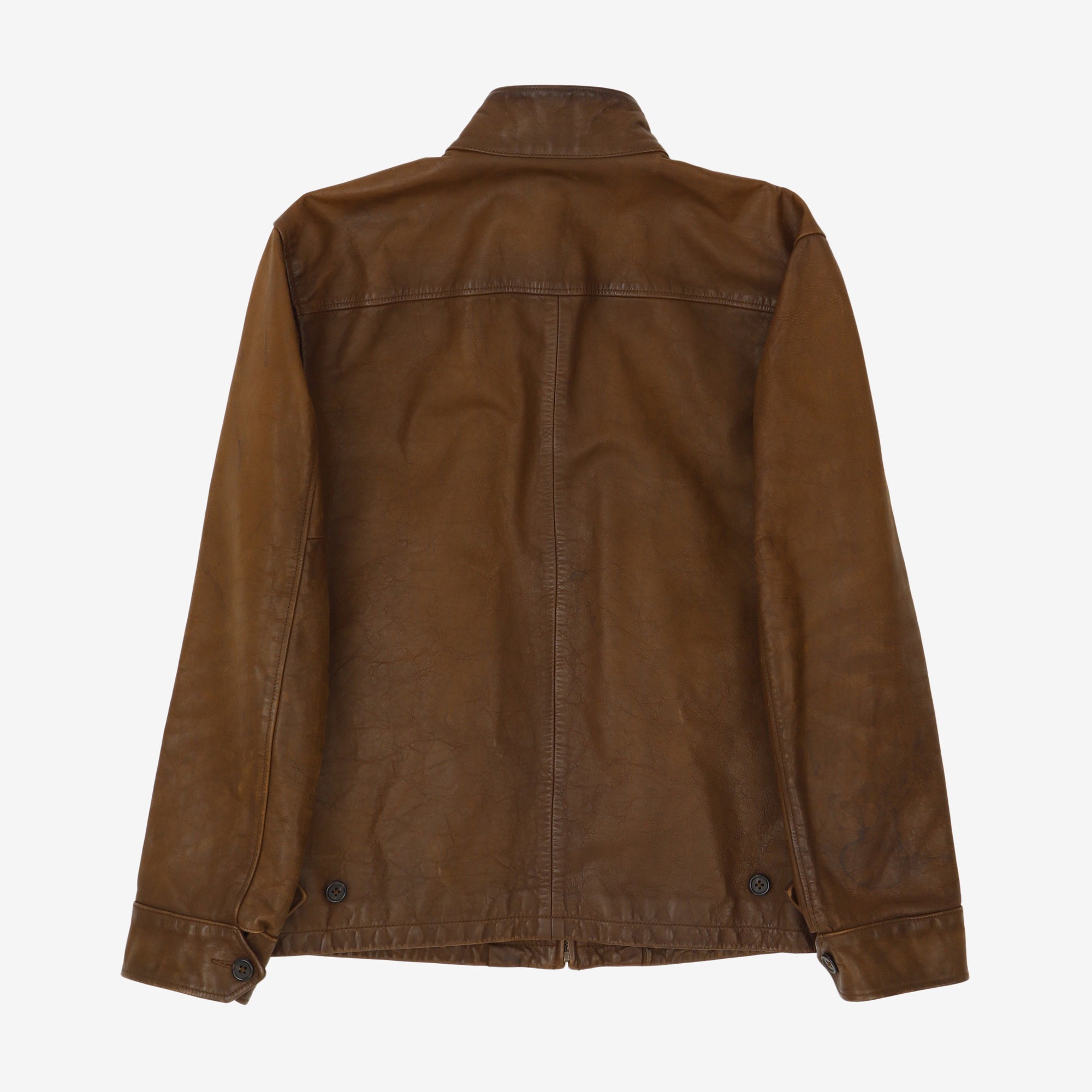 Leather Harrington