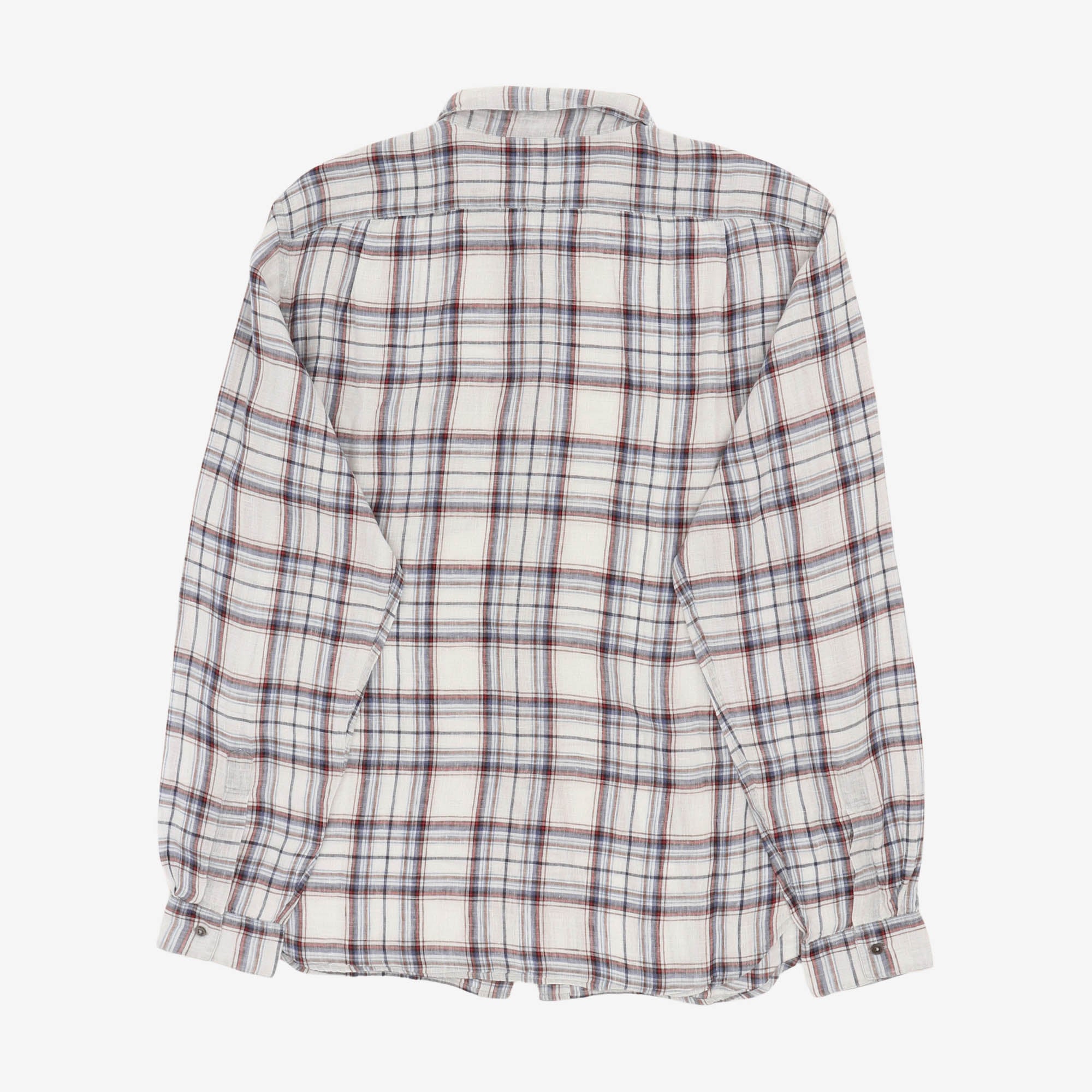 Plaid Linen Check Shirt