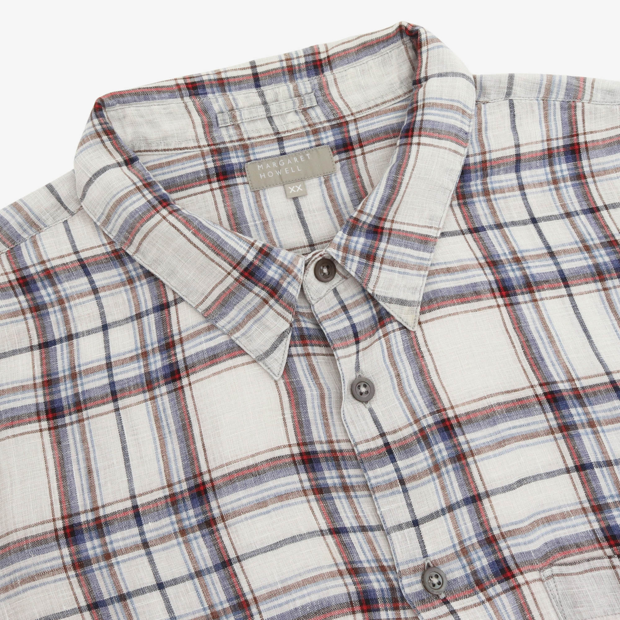 Plaid Linen Check Shirt