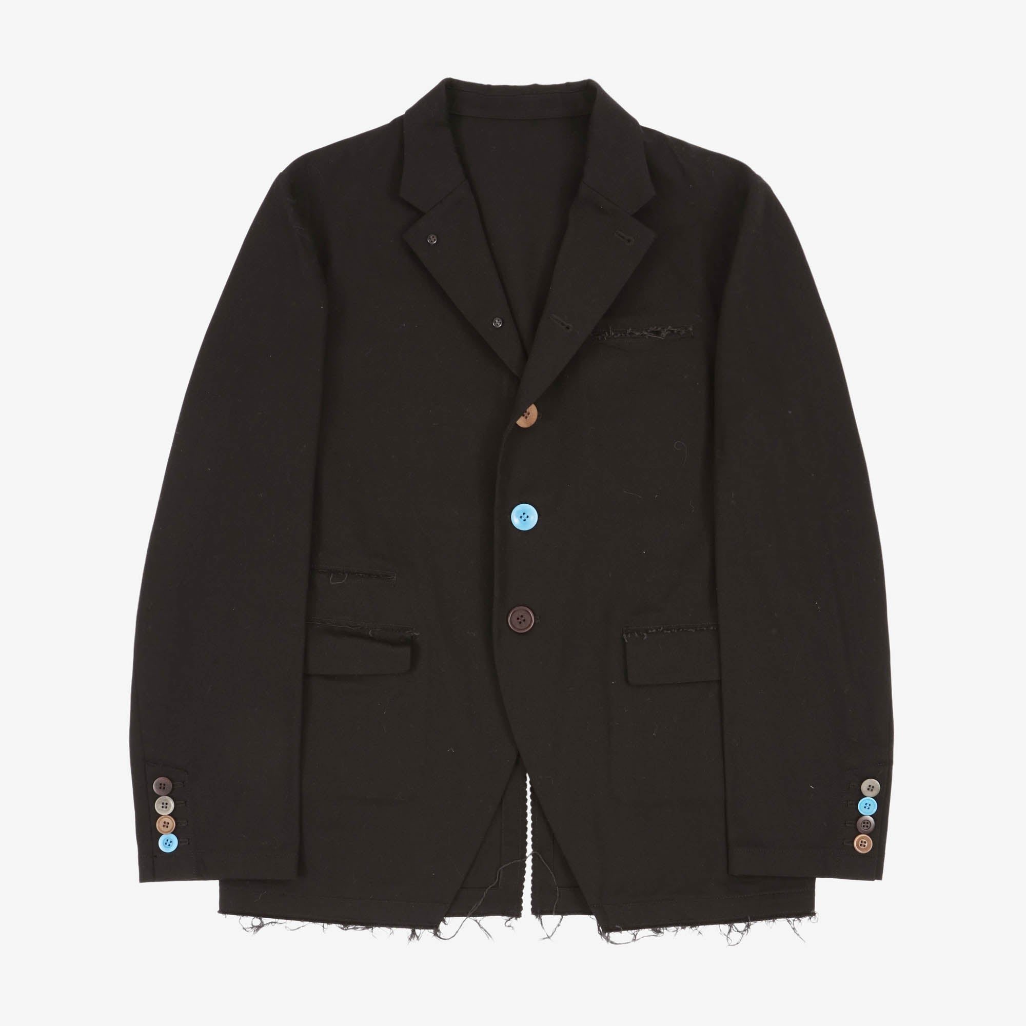 Distressed Multi Colour Button Blazer