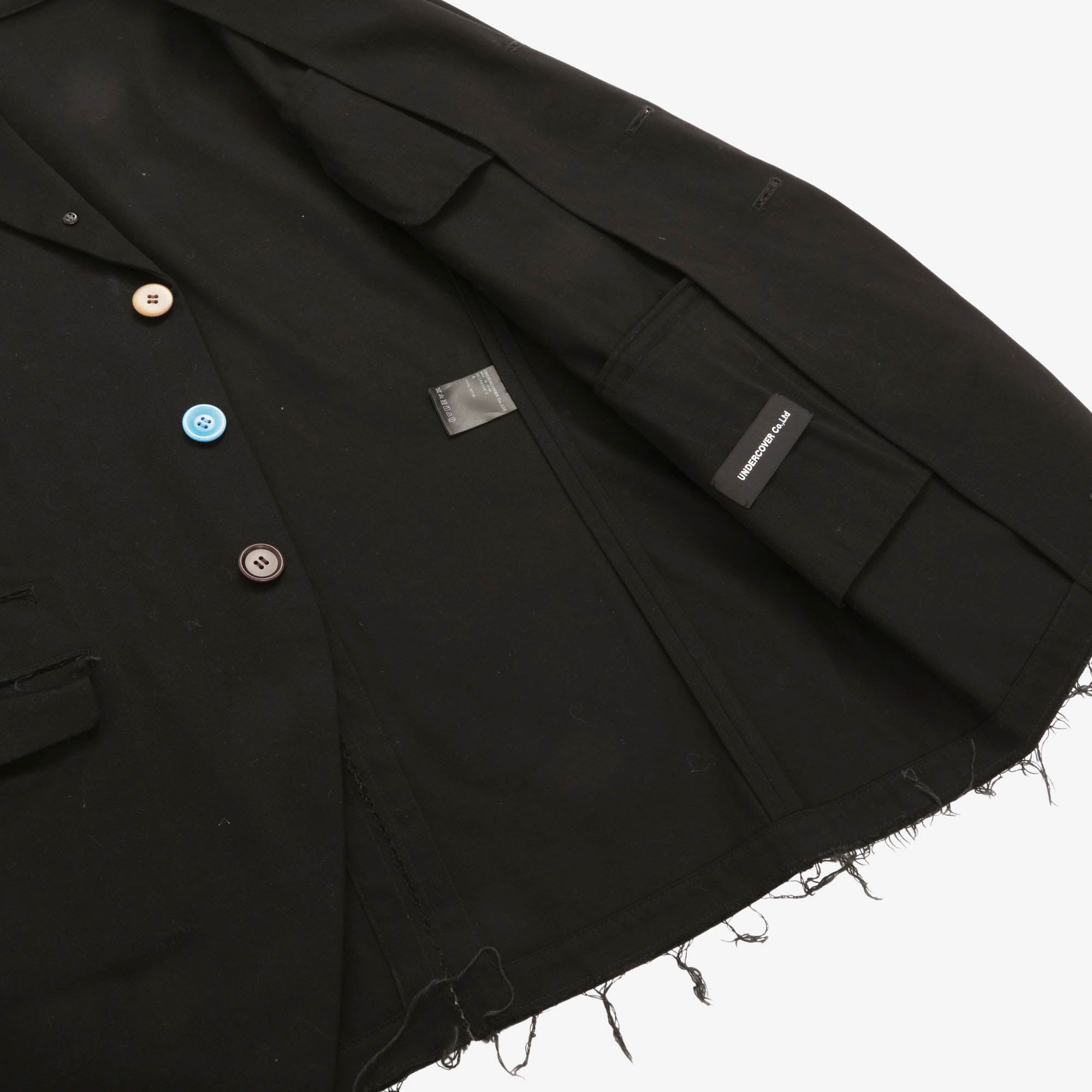 Distressed Multi Colour Button Blazer