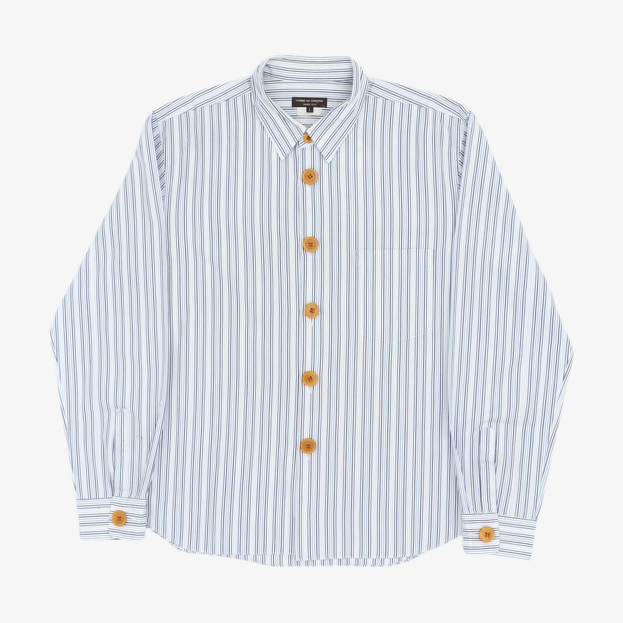 Pinstripe Oversized Shirt (Homme Plus)