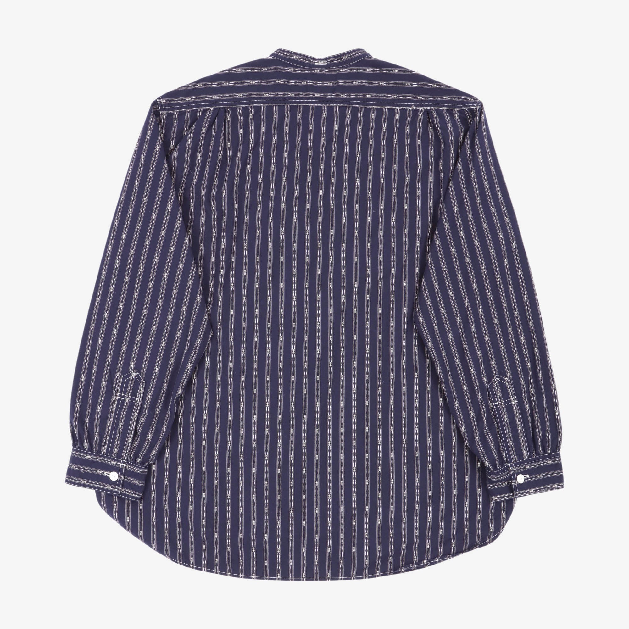 Band Collar Stripe Shirt