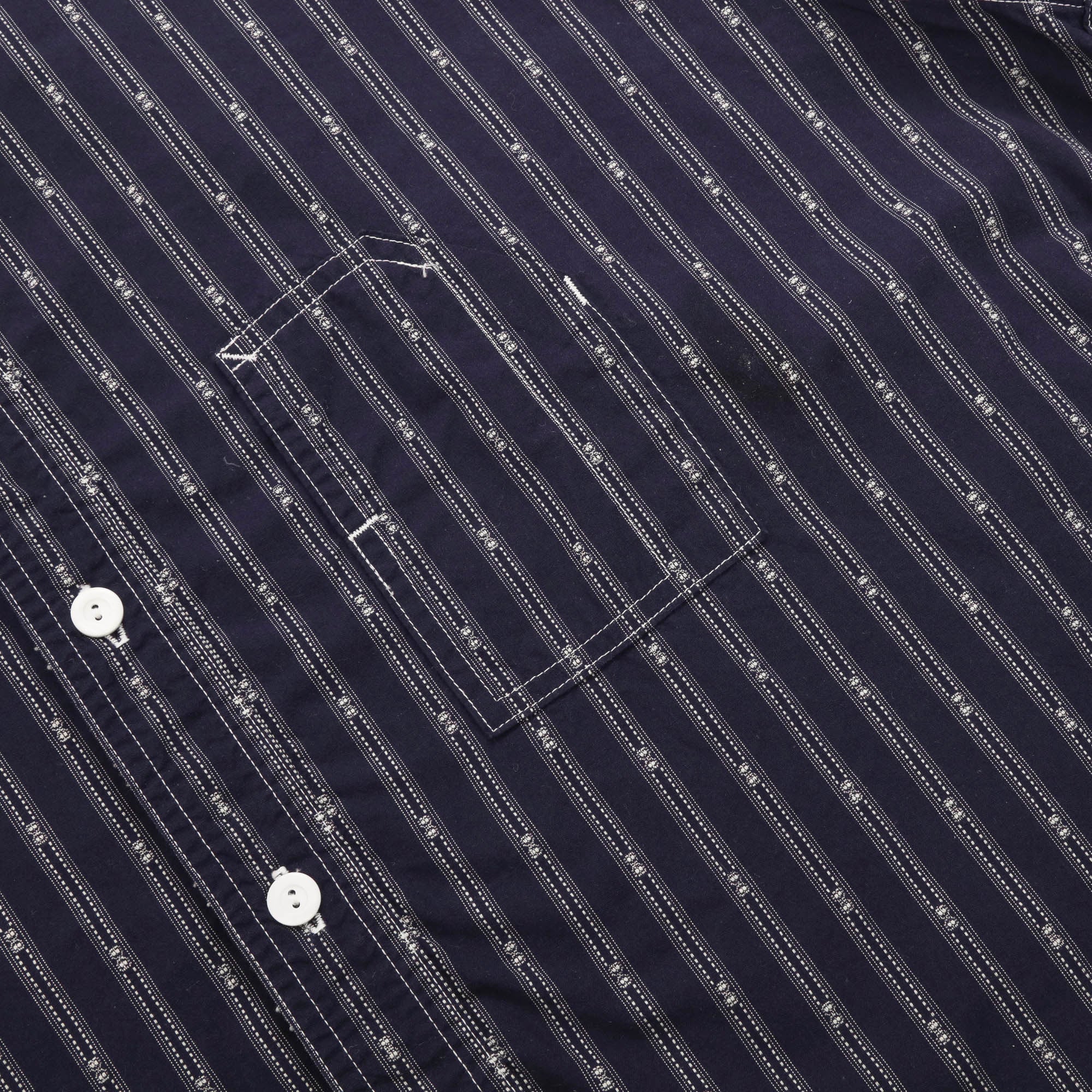 Band Collar Stripe Shirt