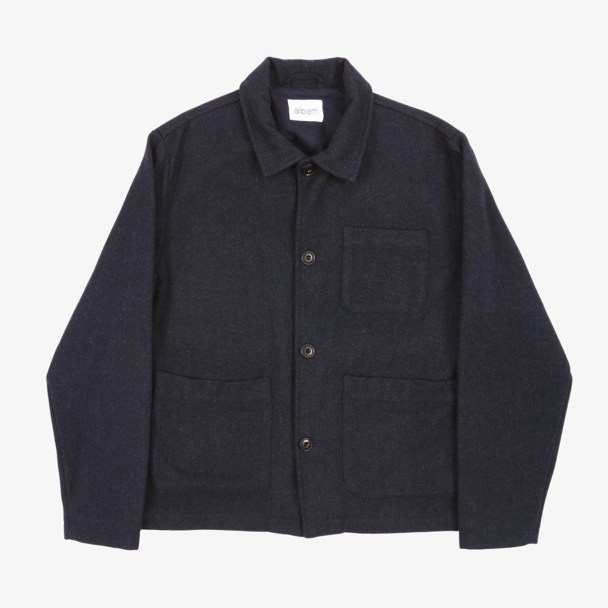 Brushed Wool Blend Chore Jacket
