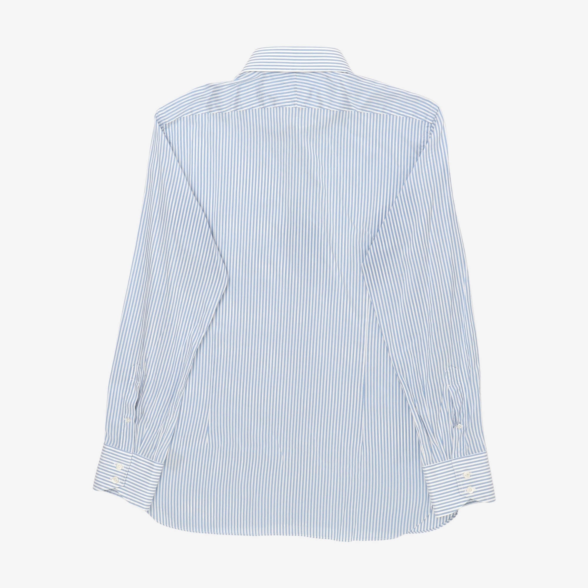 Poplin Silk Blend Striped Shirt