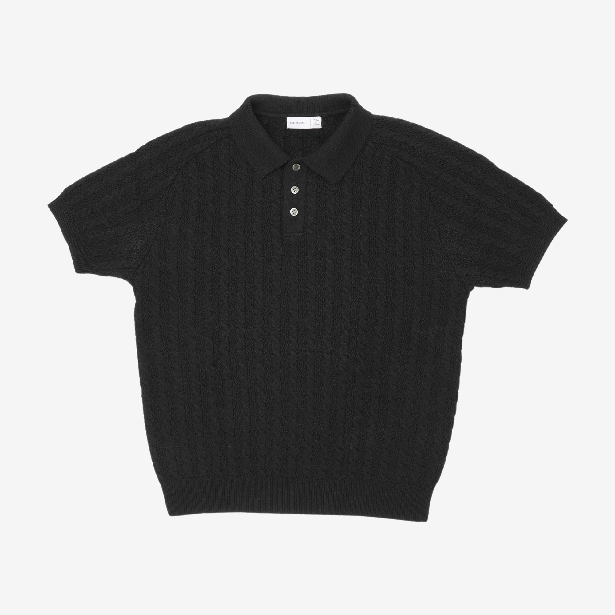 Cable Knit Polo