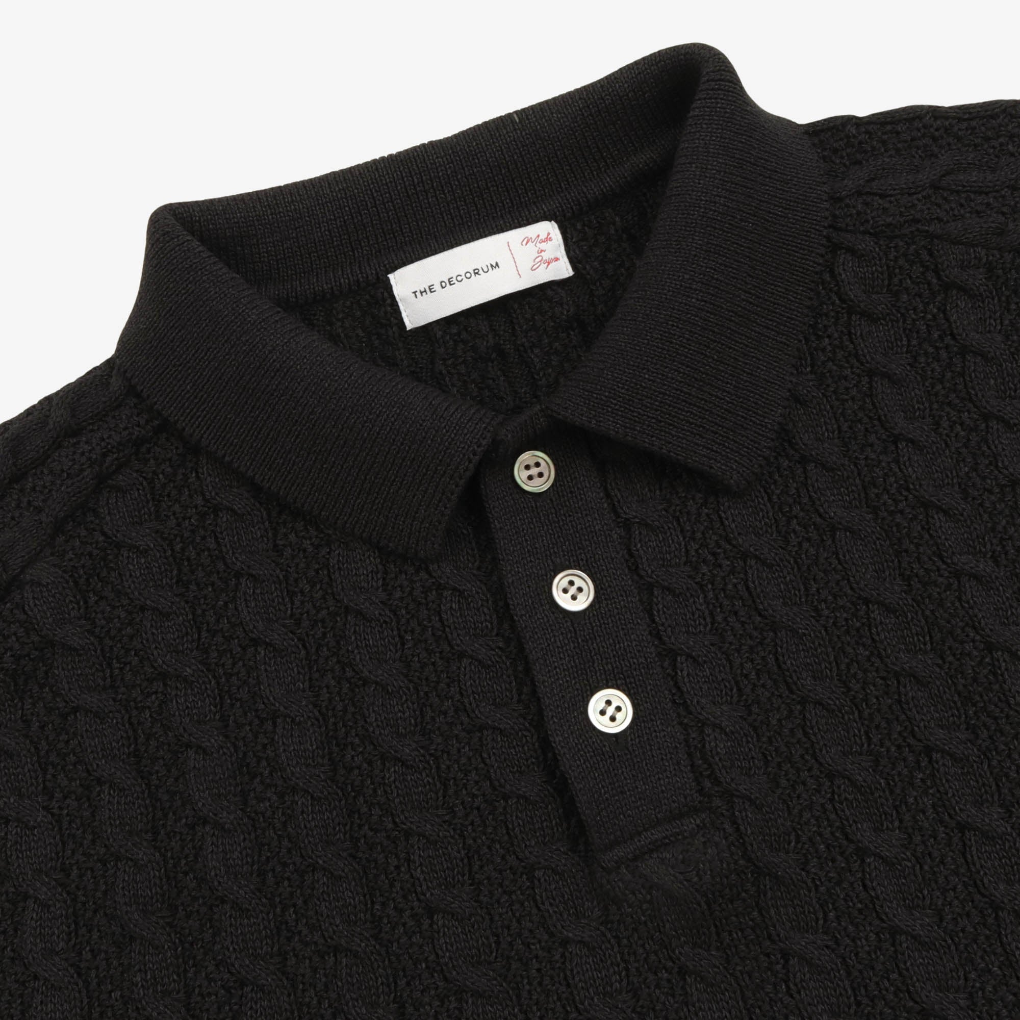 Cable Knit Polo