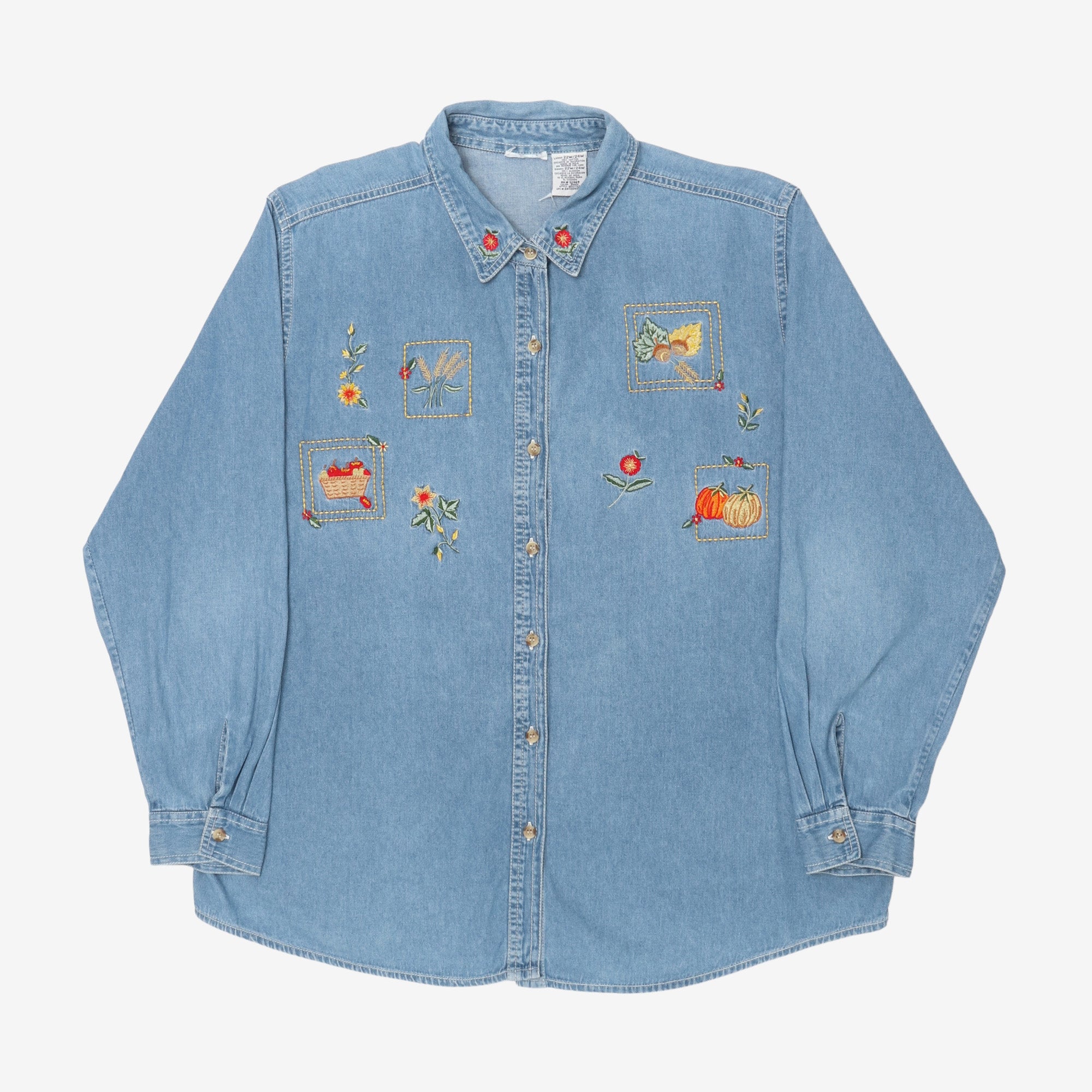 Embroidered Denim Shirt