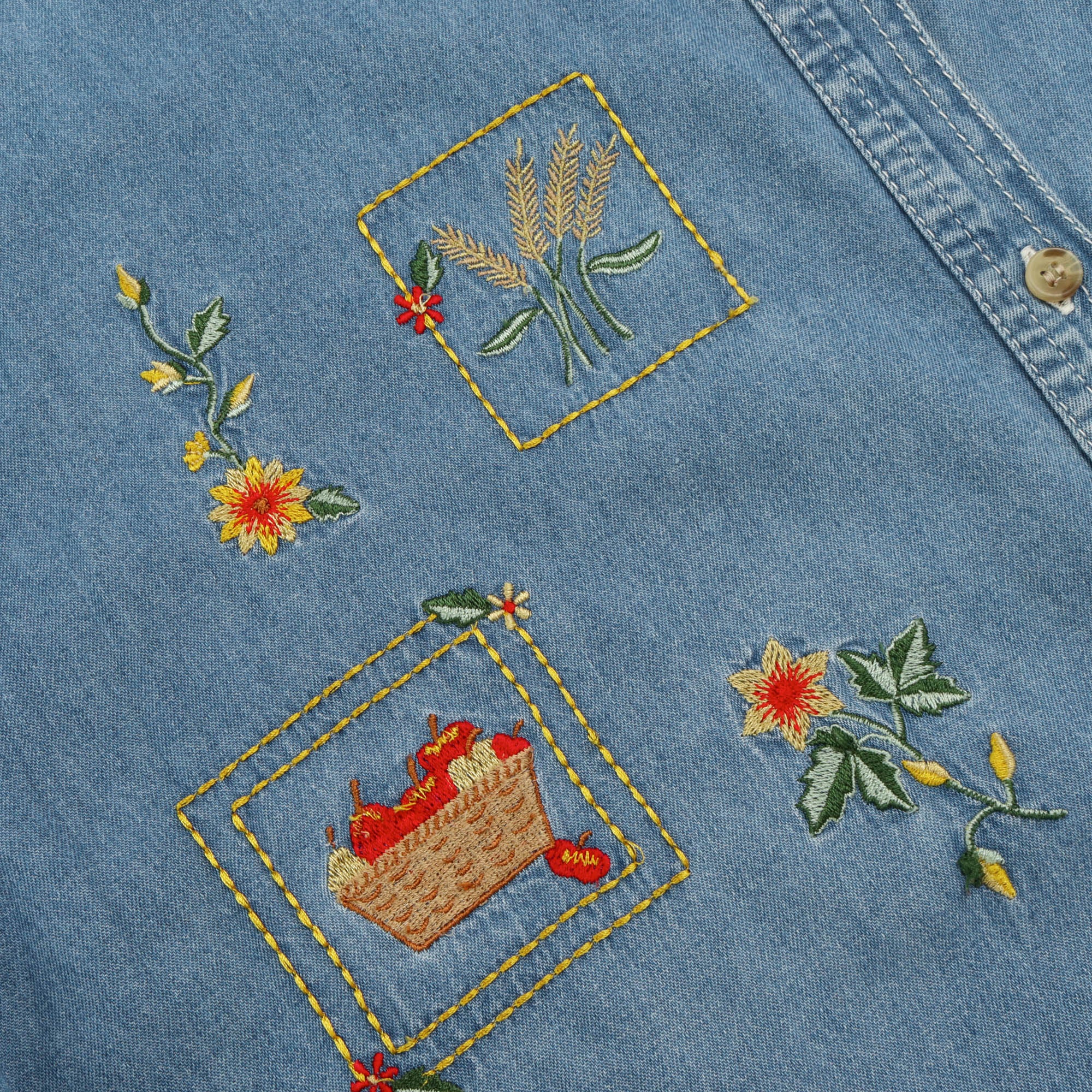 Embroidered Denim Shirt