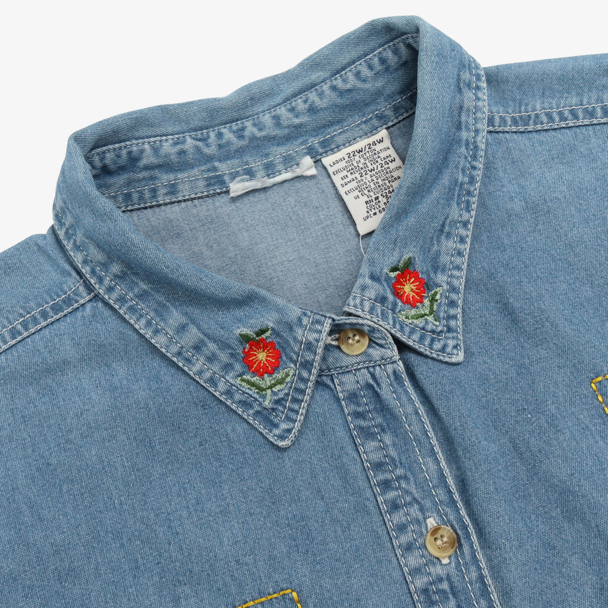 Embroidered Denim Shirt