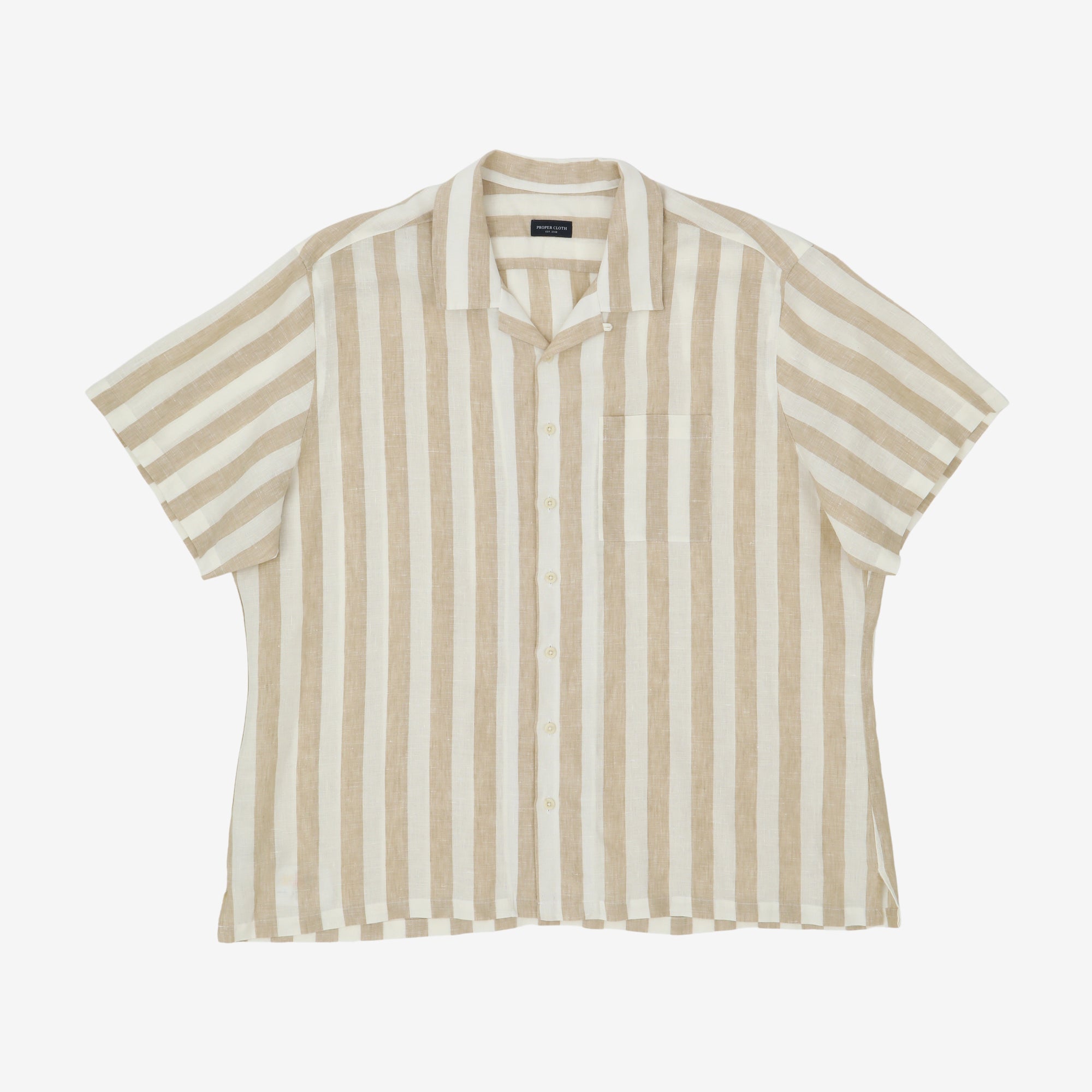 SS Camp Collar Linen Shirt