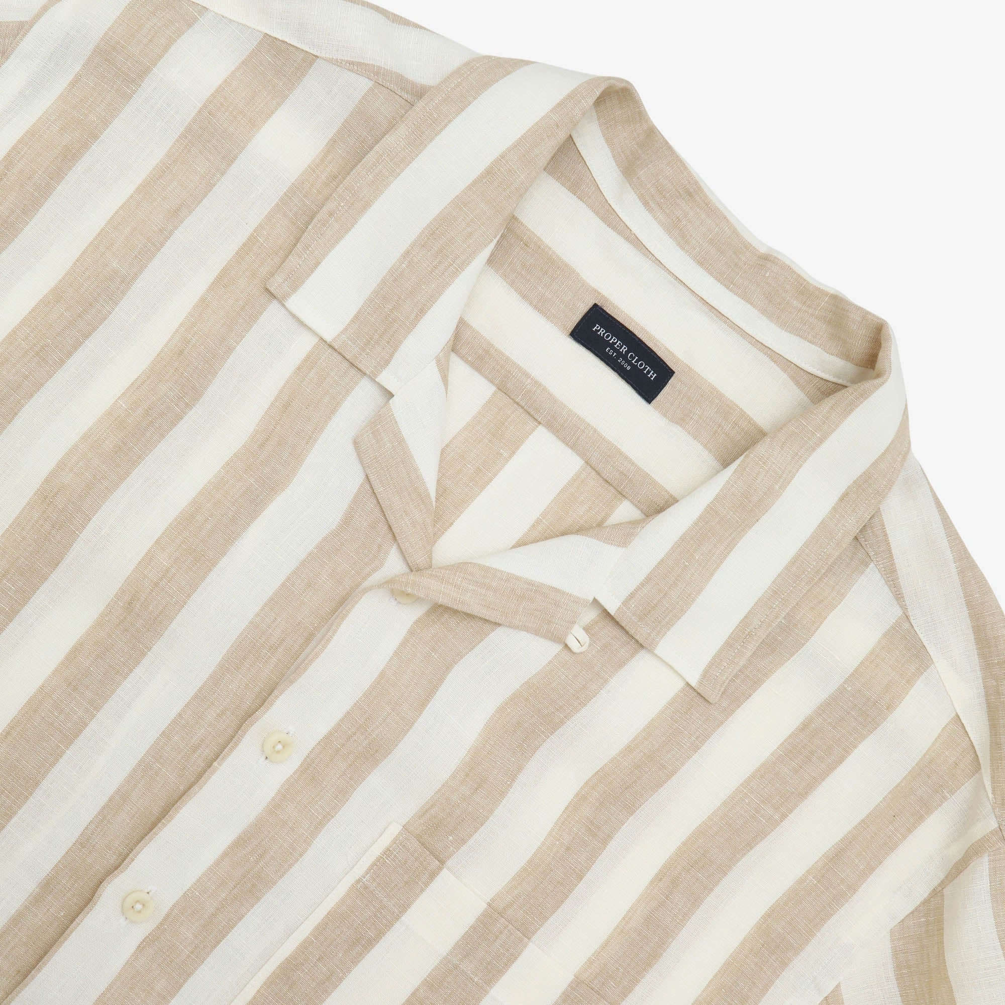 SS Camp Collar Linen Shirt