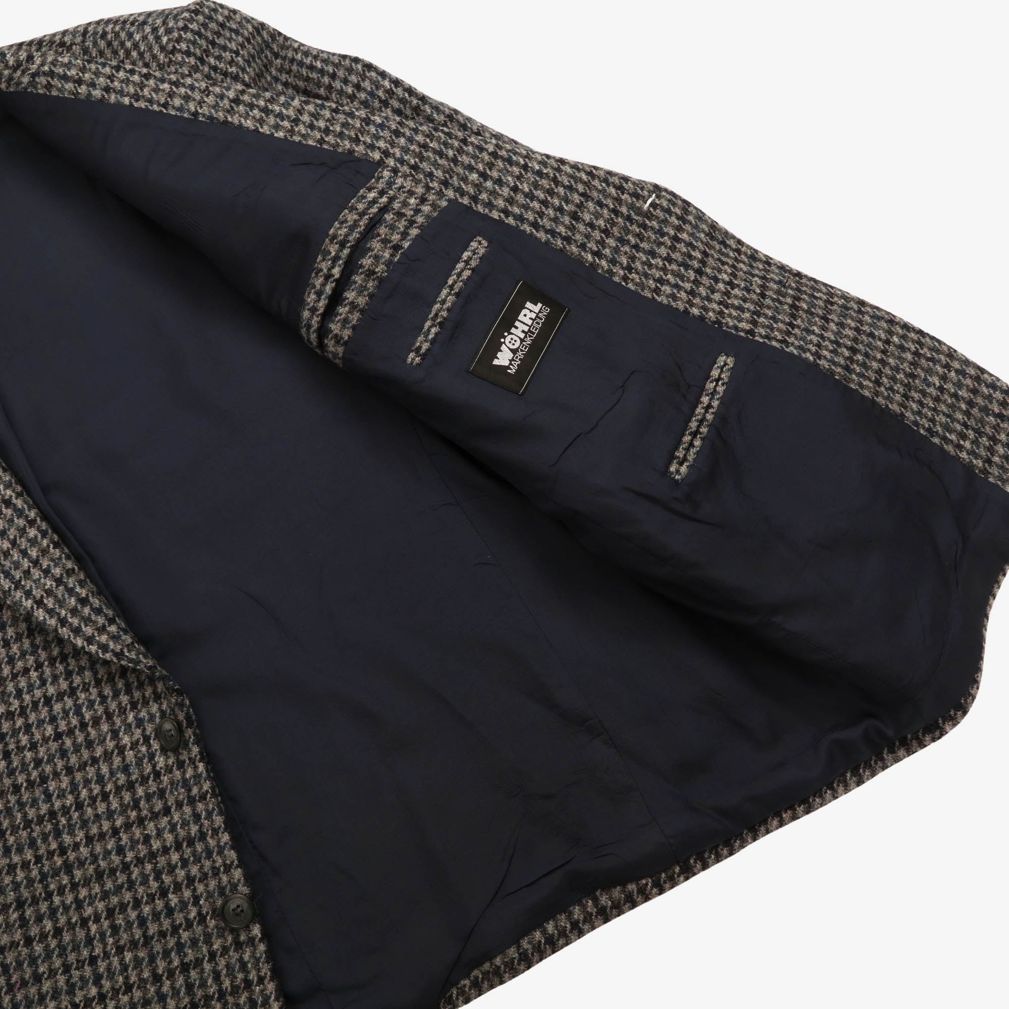 Houndstooth Wool Blazer