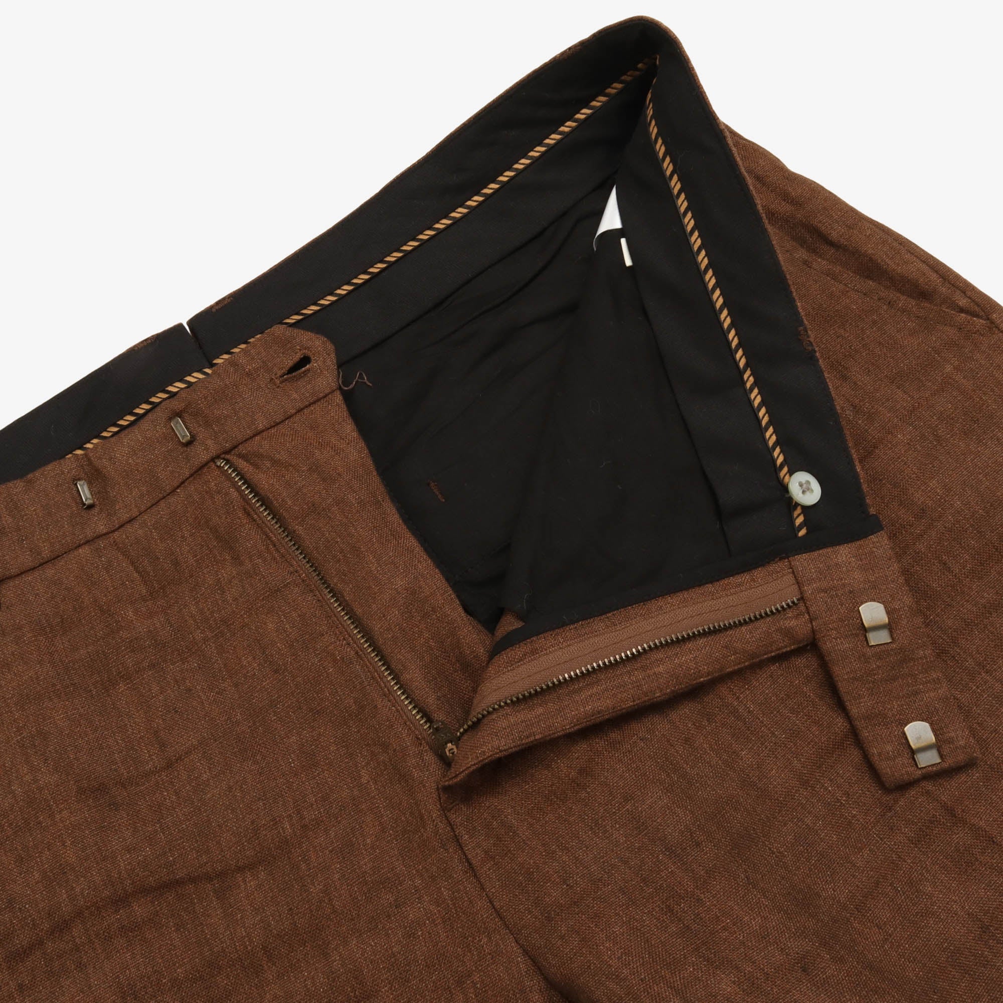Linen Flat Front Trousers (40W X 29L)